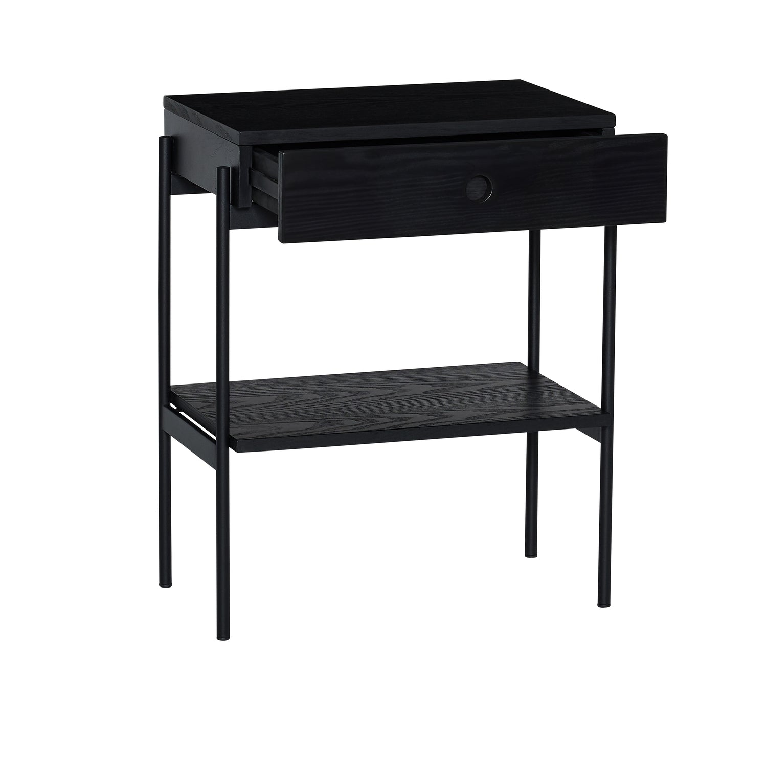 Hübsch Noir Bedside Table, Black