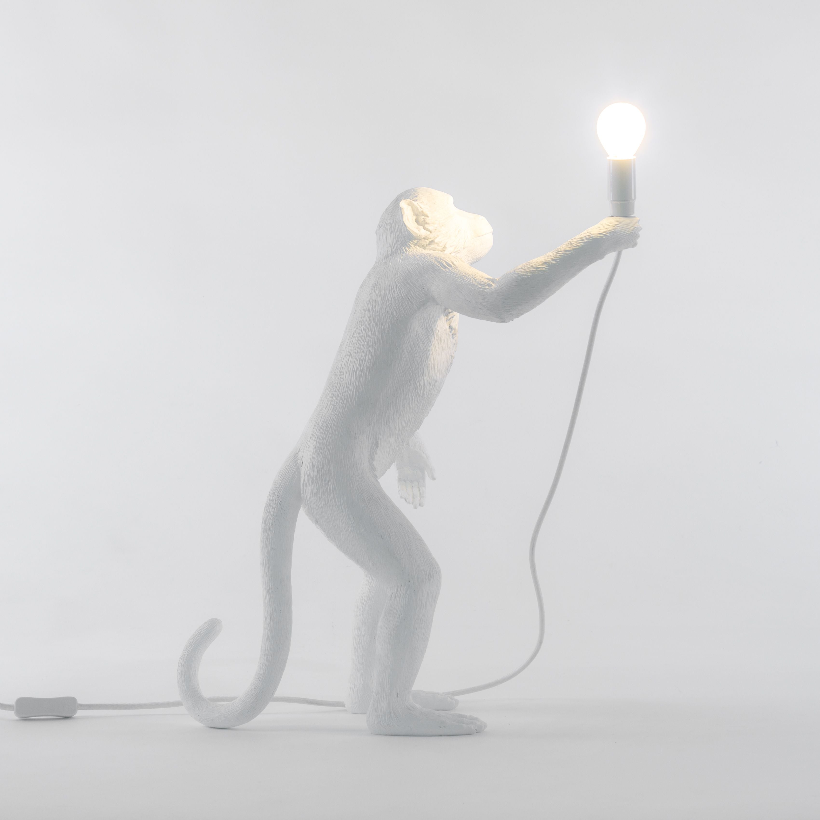 Seletti Monkey Indoor Lamp White, stojící