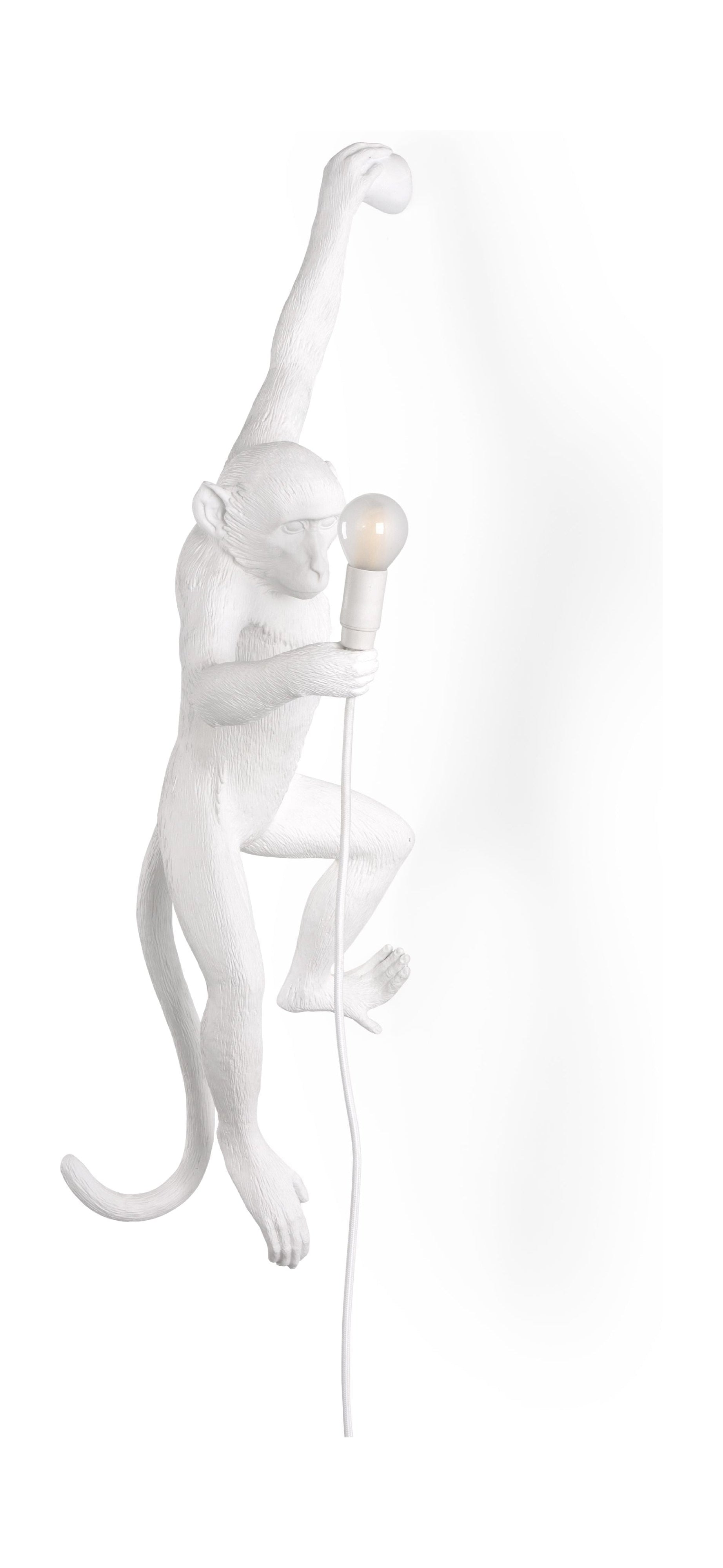 Seletti Monkey Indoor Lamp White, visící levá ruka