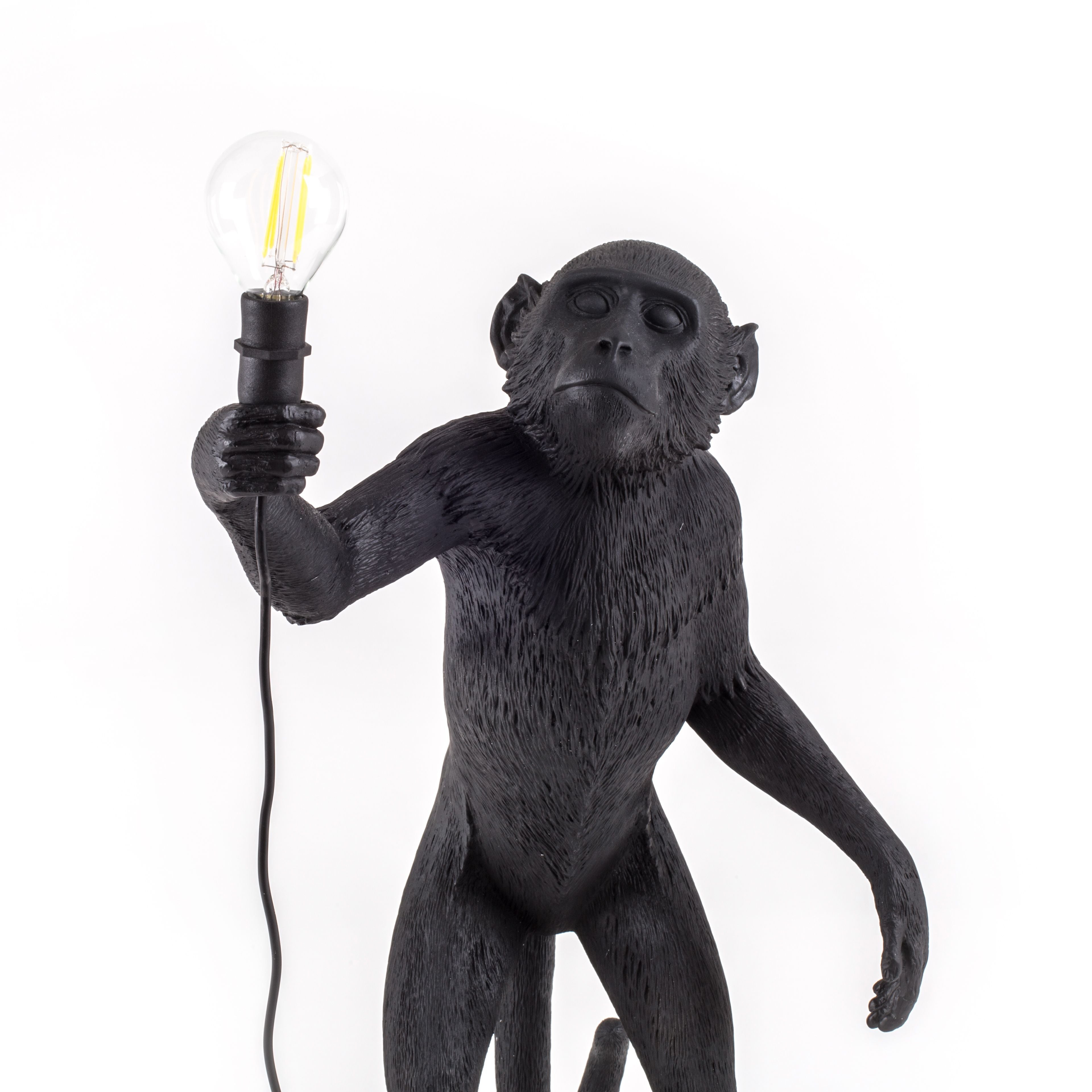 Seletti Monkey Outdoor Lamp Black, Standing