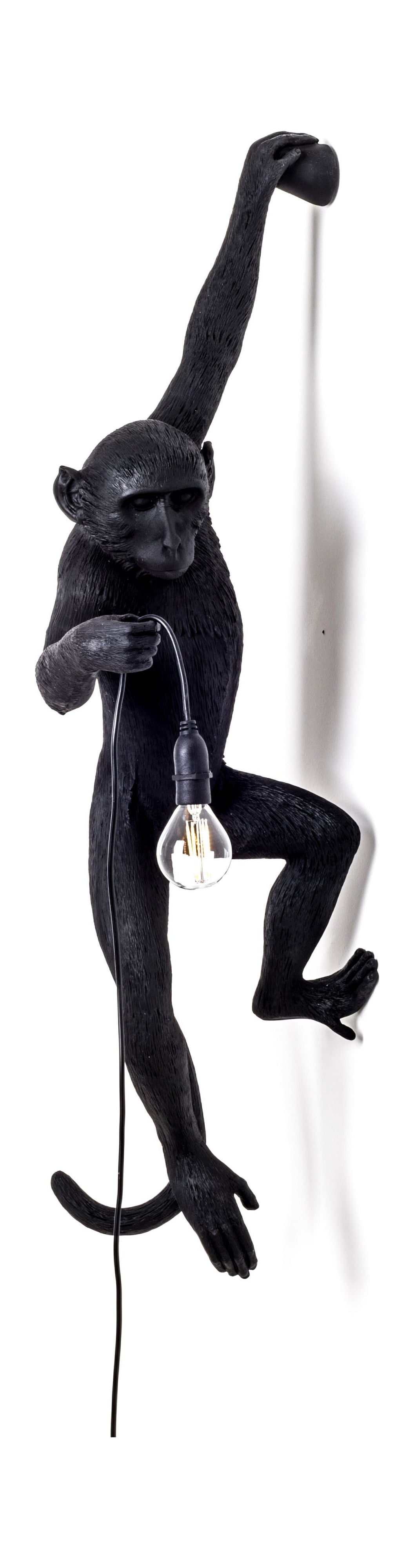 Seletti Monkey Outdoor Lamp černá, visí levá ruka