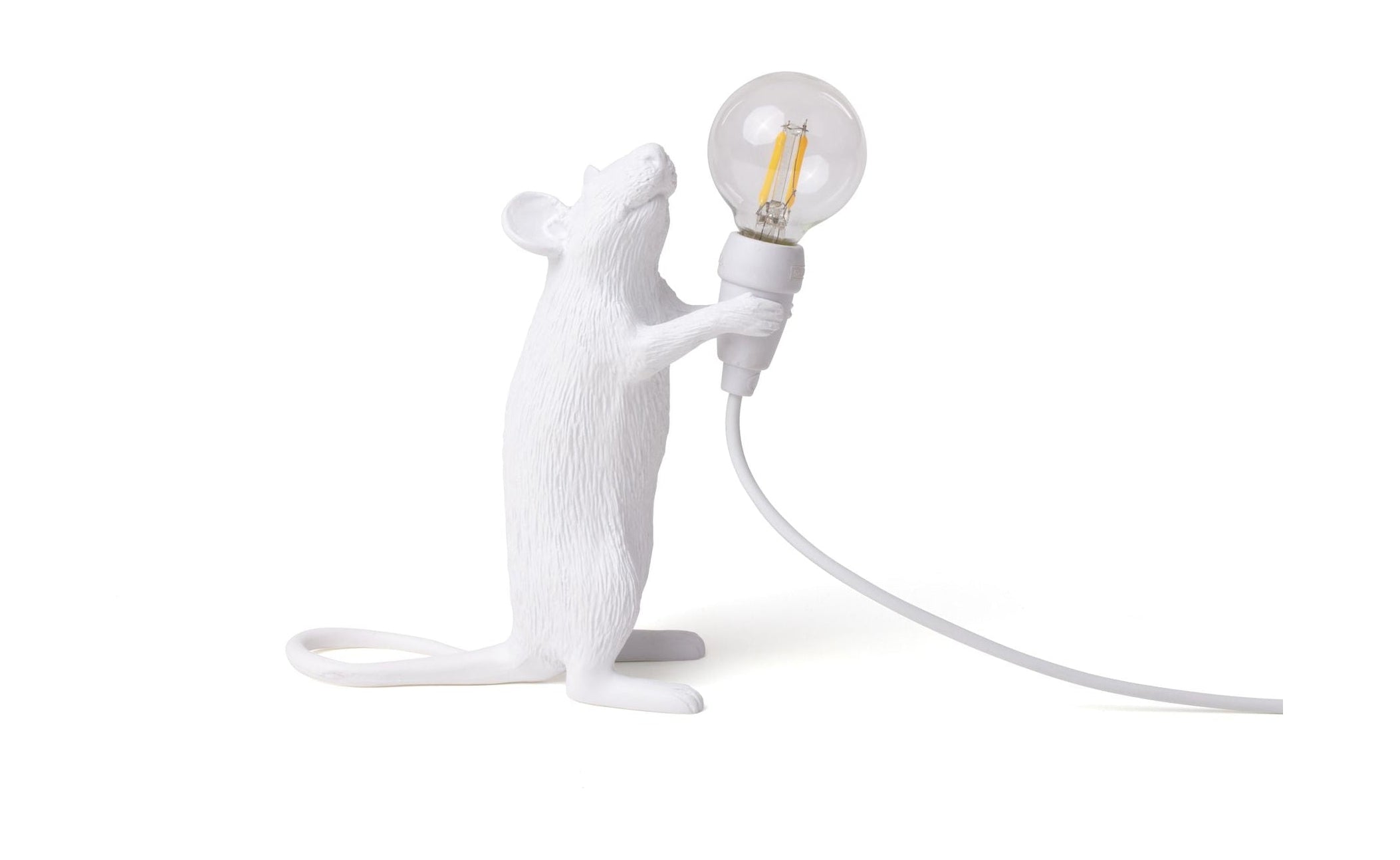 Seletti Mouse Lamp Step, White