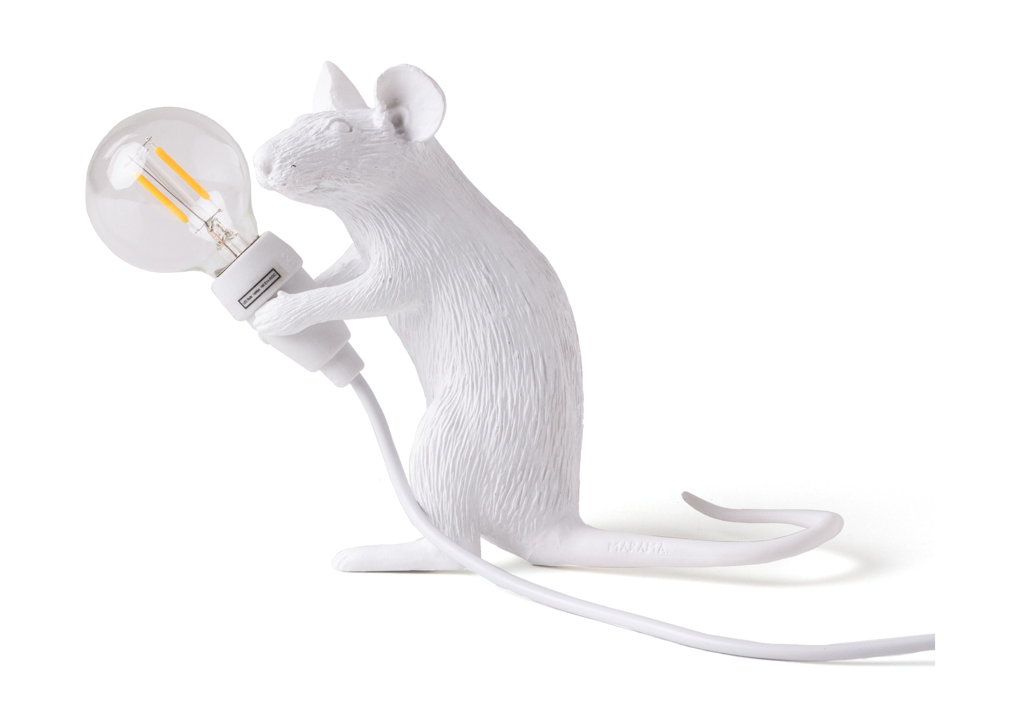 Seletti Mouse Lamp Mac, bílá