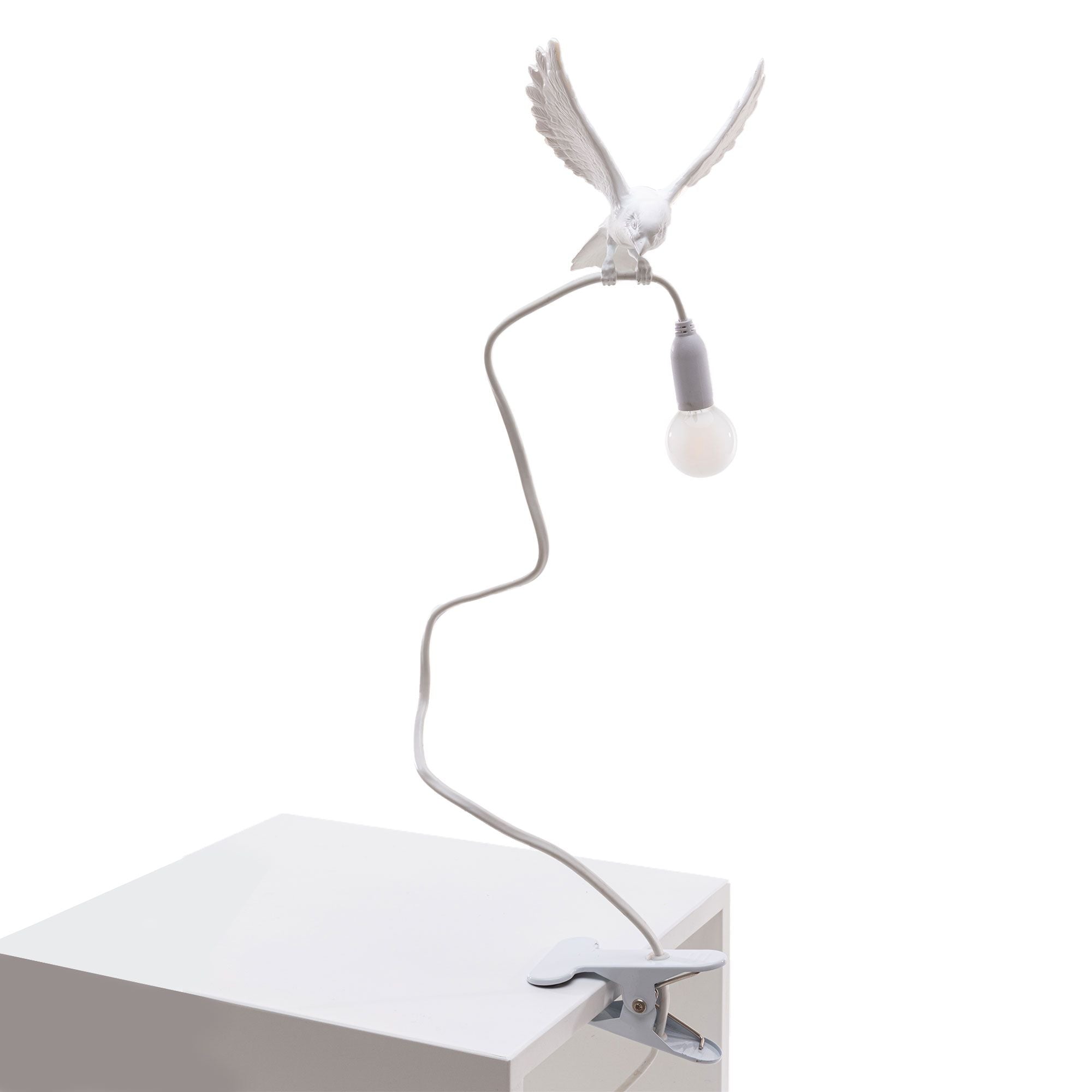 Seletti Sparrow Lamp With Clamp, Landing