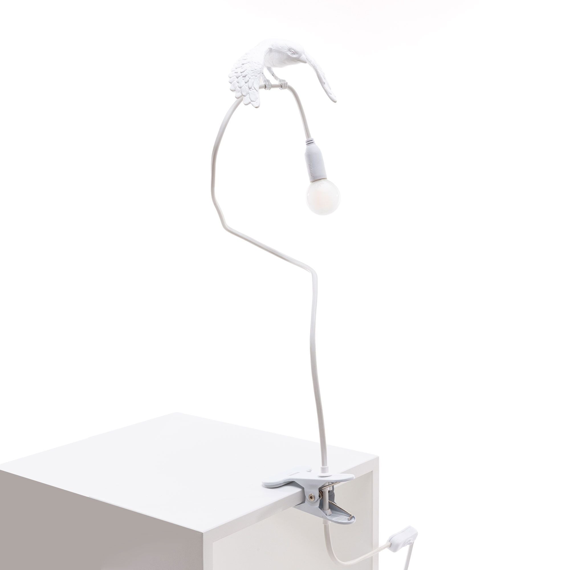 Seletti Sparrow Lamp With Clamp, Taking Off