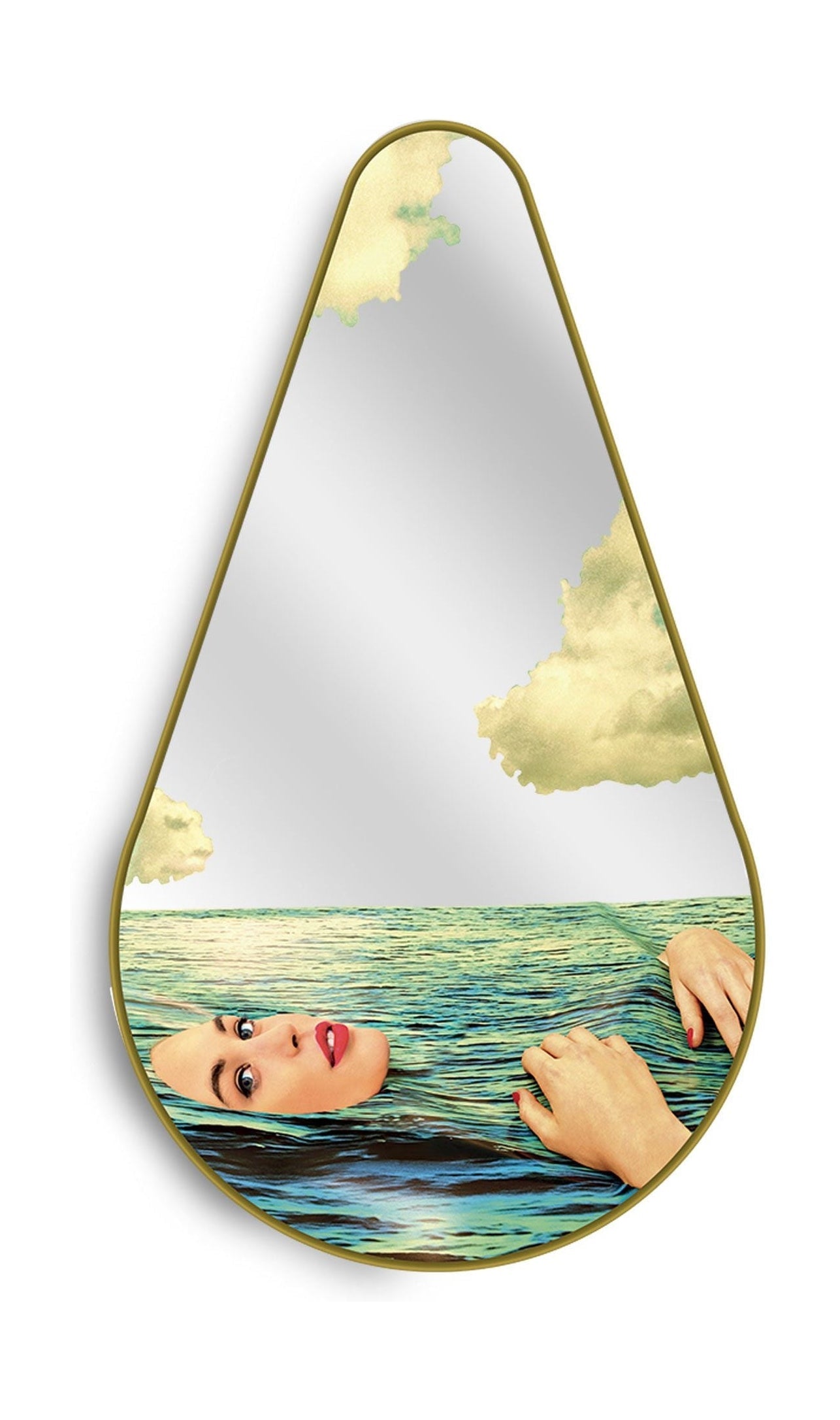 Selettipaper Mirror Gold Frame hruška, Seagirl