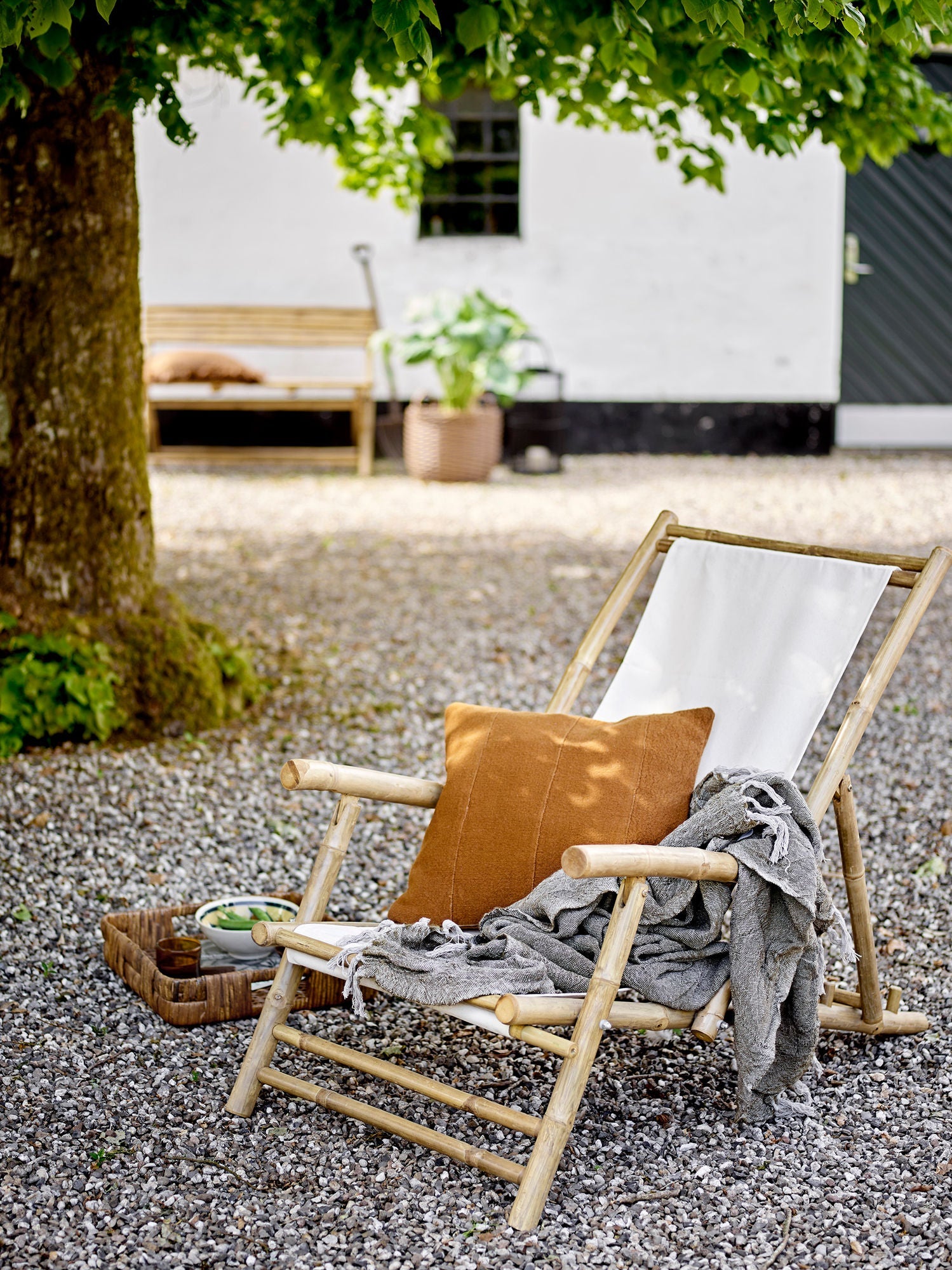 Bloomingville Korfu Deck Chair, Nature, Bamboo