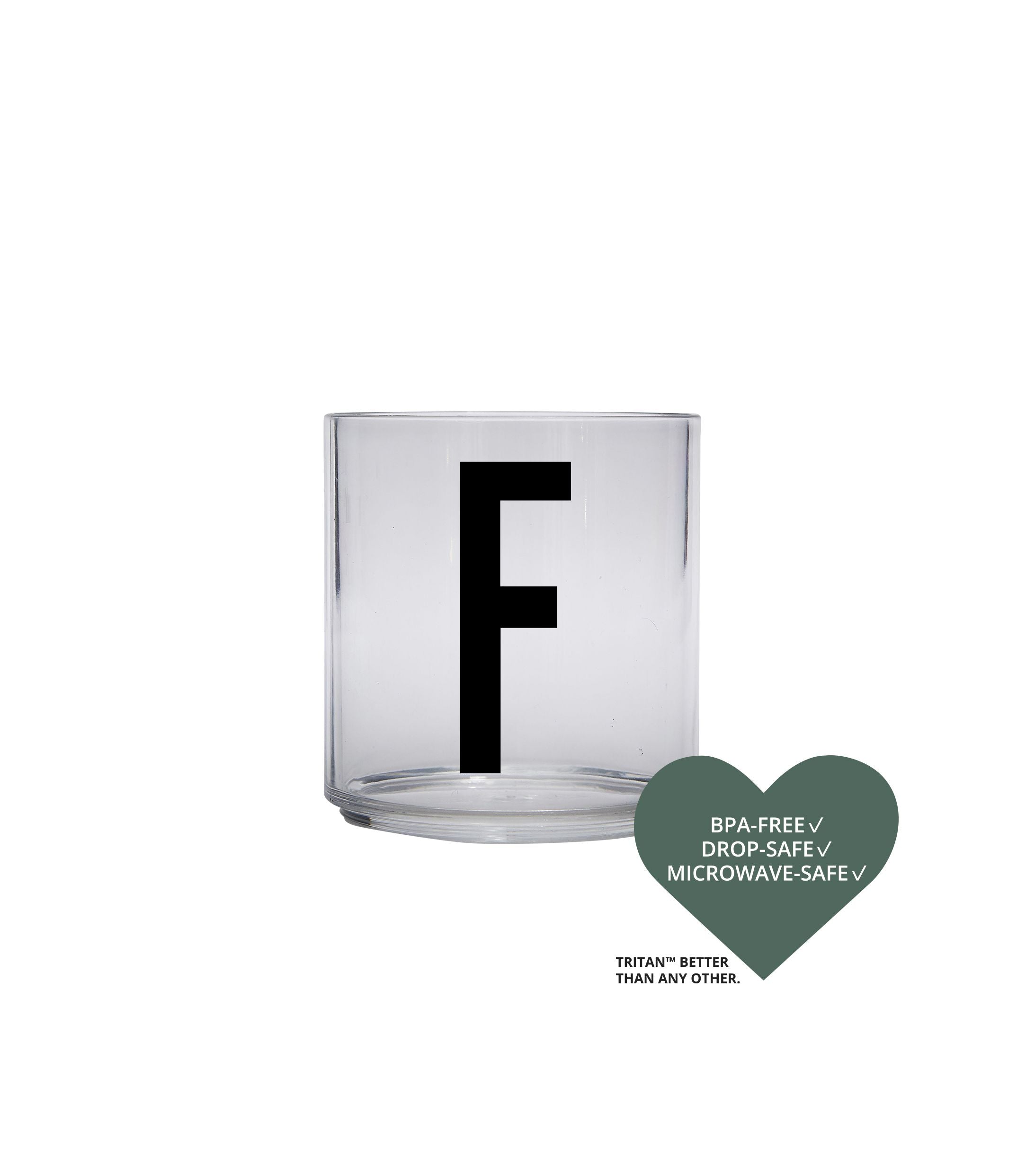 Design Letters Kids Personal Tritan Piting Glass, F