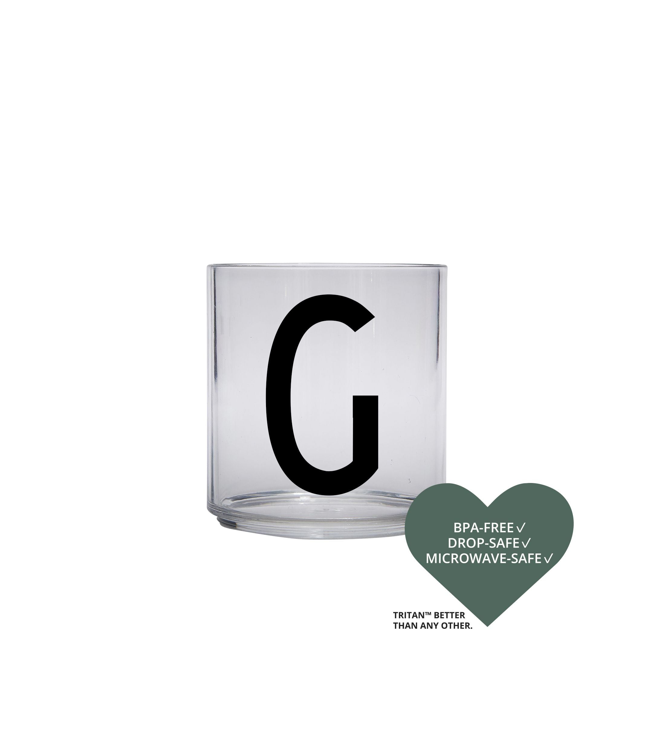 Design Letters Kids Personal Tritan Piting Glass, G