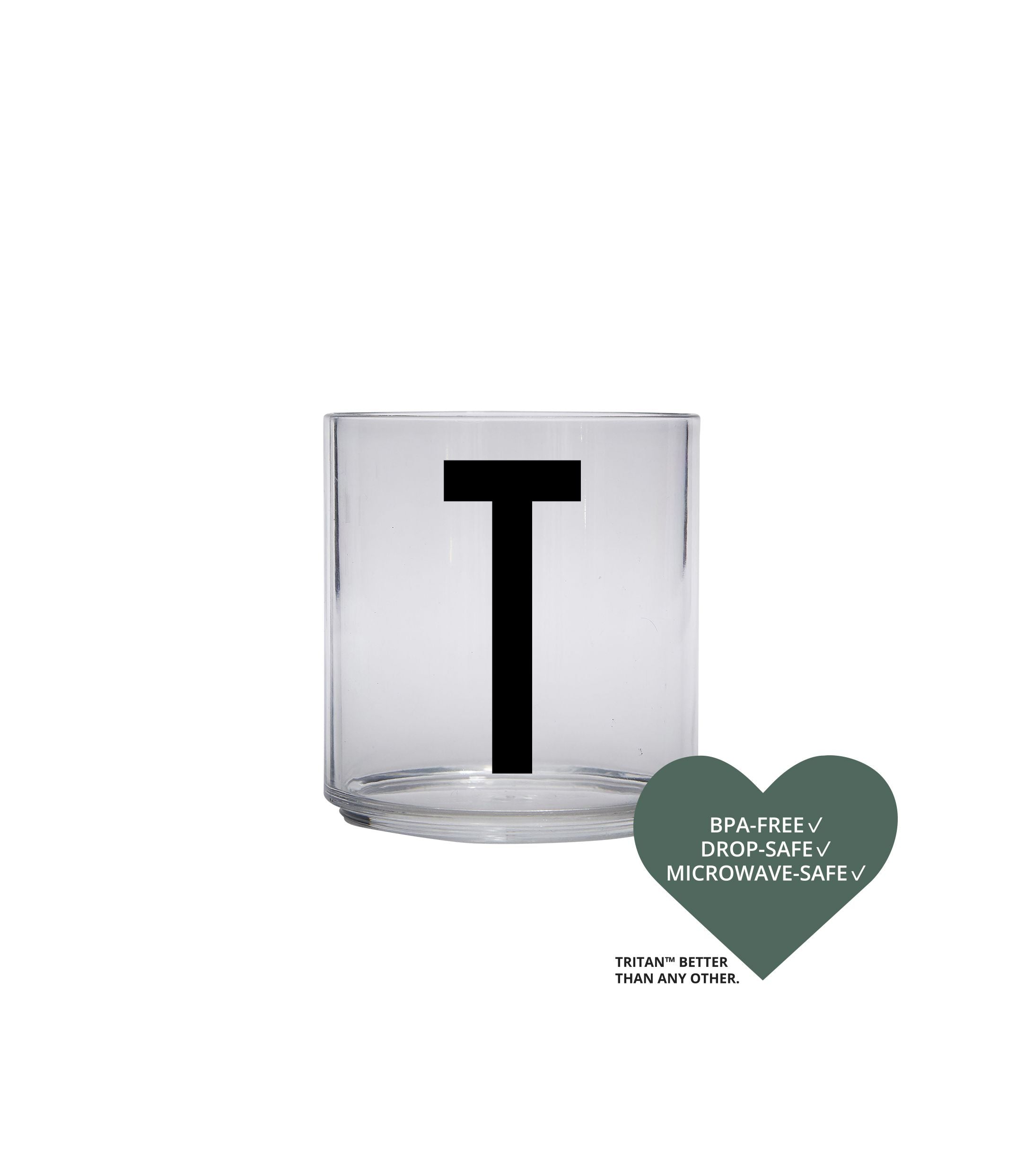 Design Letters Kids Personal Tritan Piting Glass, t