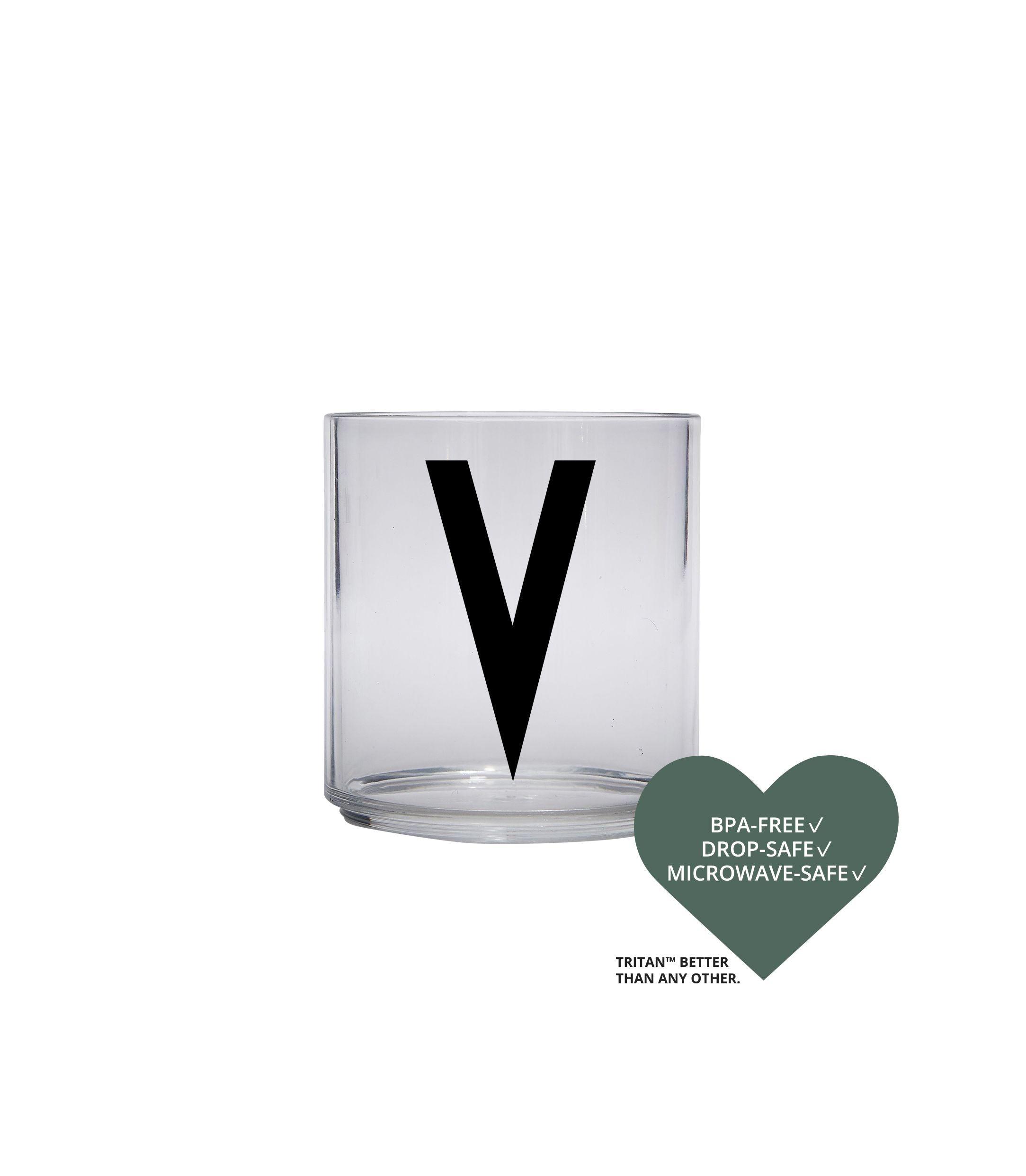 Design Letters Kids Personal Tritan Drinking Glass, V