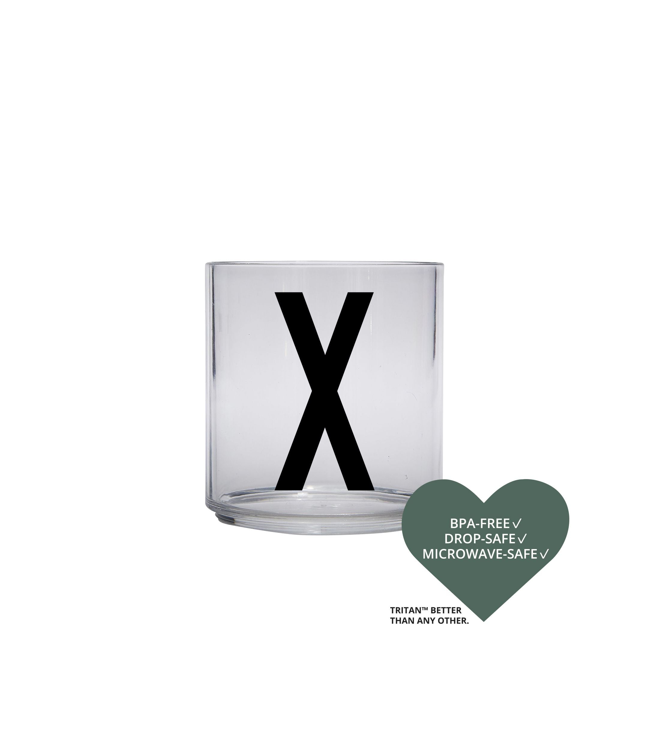 Design Letters Kids Personal Tritan Piting Glass, x