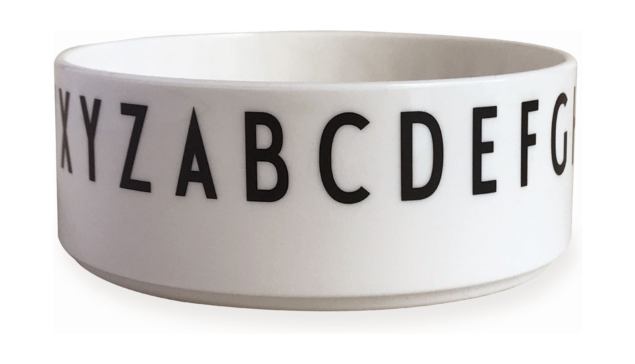 Design Letters Eat & Learn Round Bowl Tritan, White