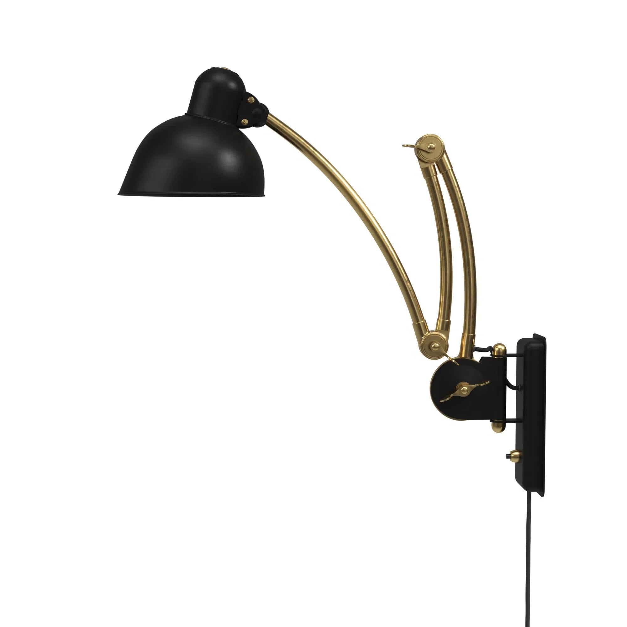 Fritz Hansen Kaiser Idell 6559-W Wall Lamp, Matt Black/Brass