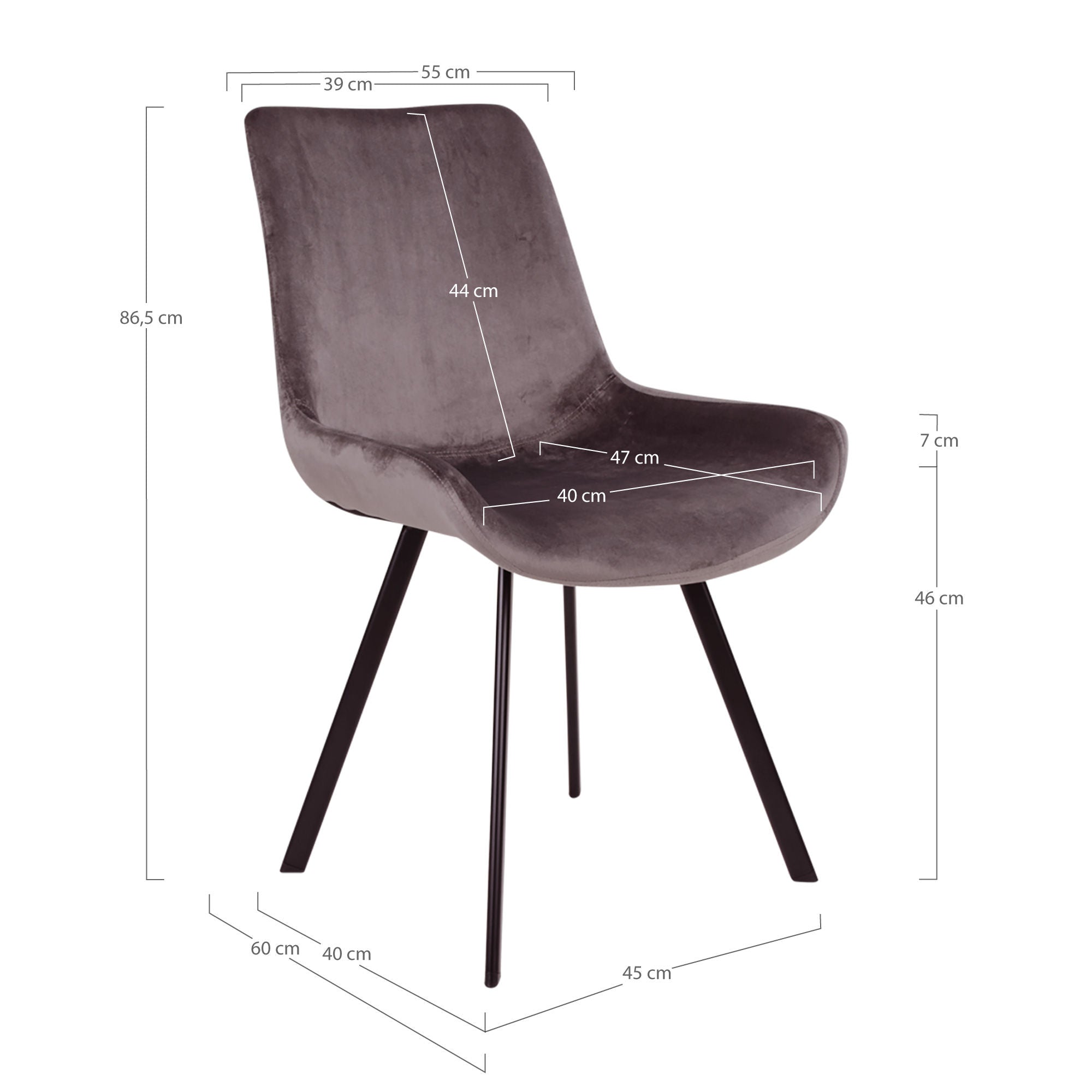 House Nordic Memphis Dining Chair - Sada 2