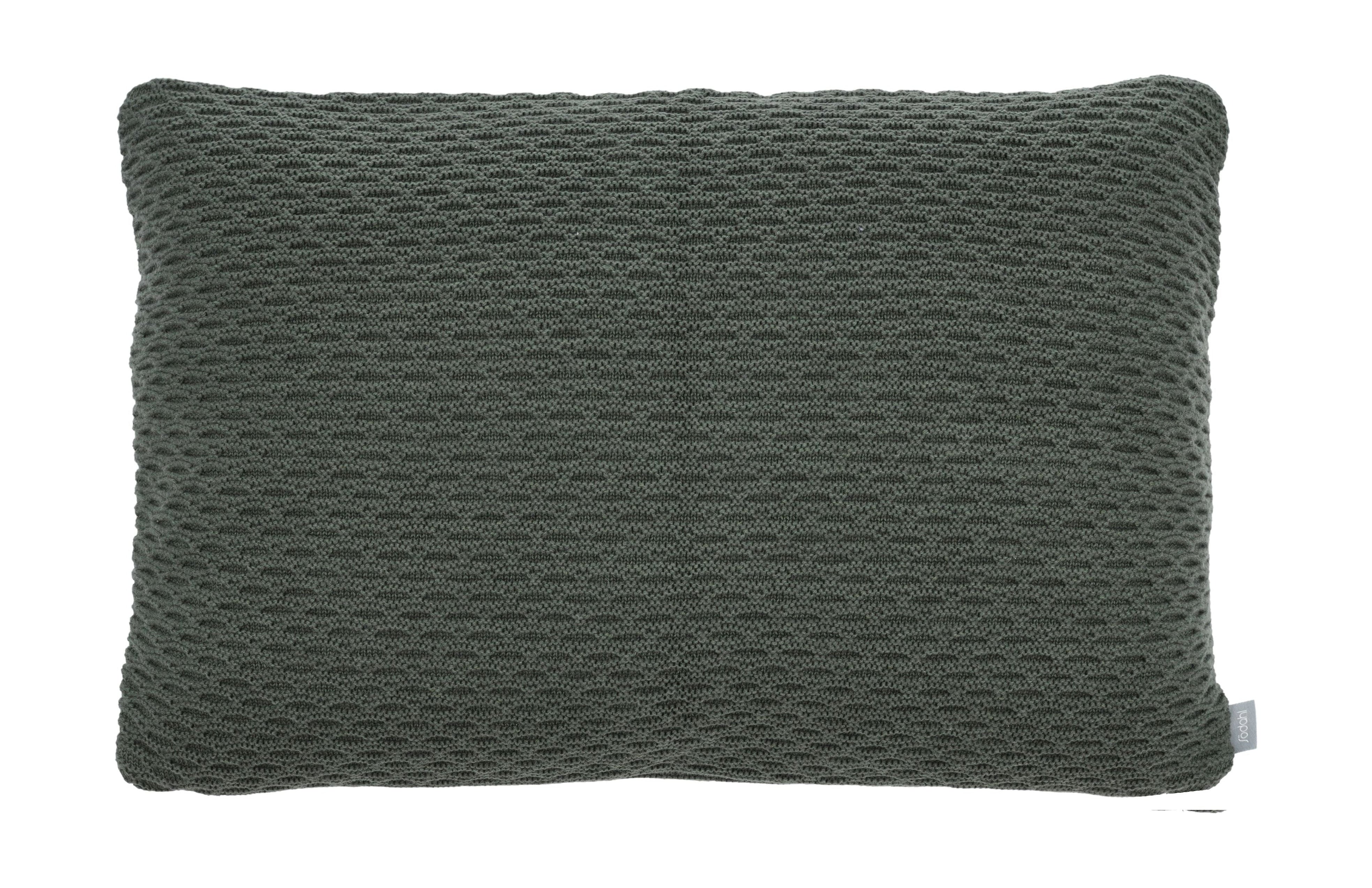 Södahl Wave Knit Cushion Cover 40x60 Cm, Forest Green