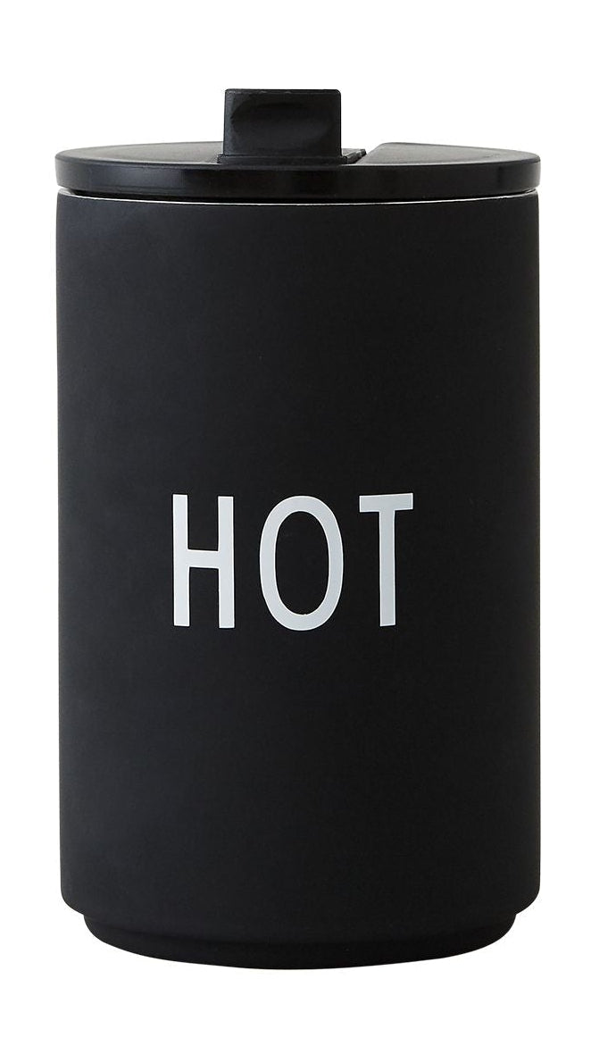 Design Letters Insulated Cup, Hot/Black