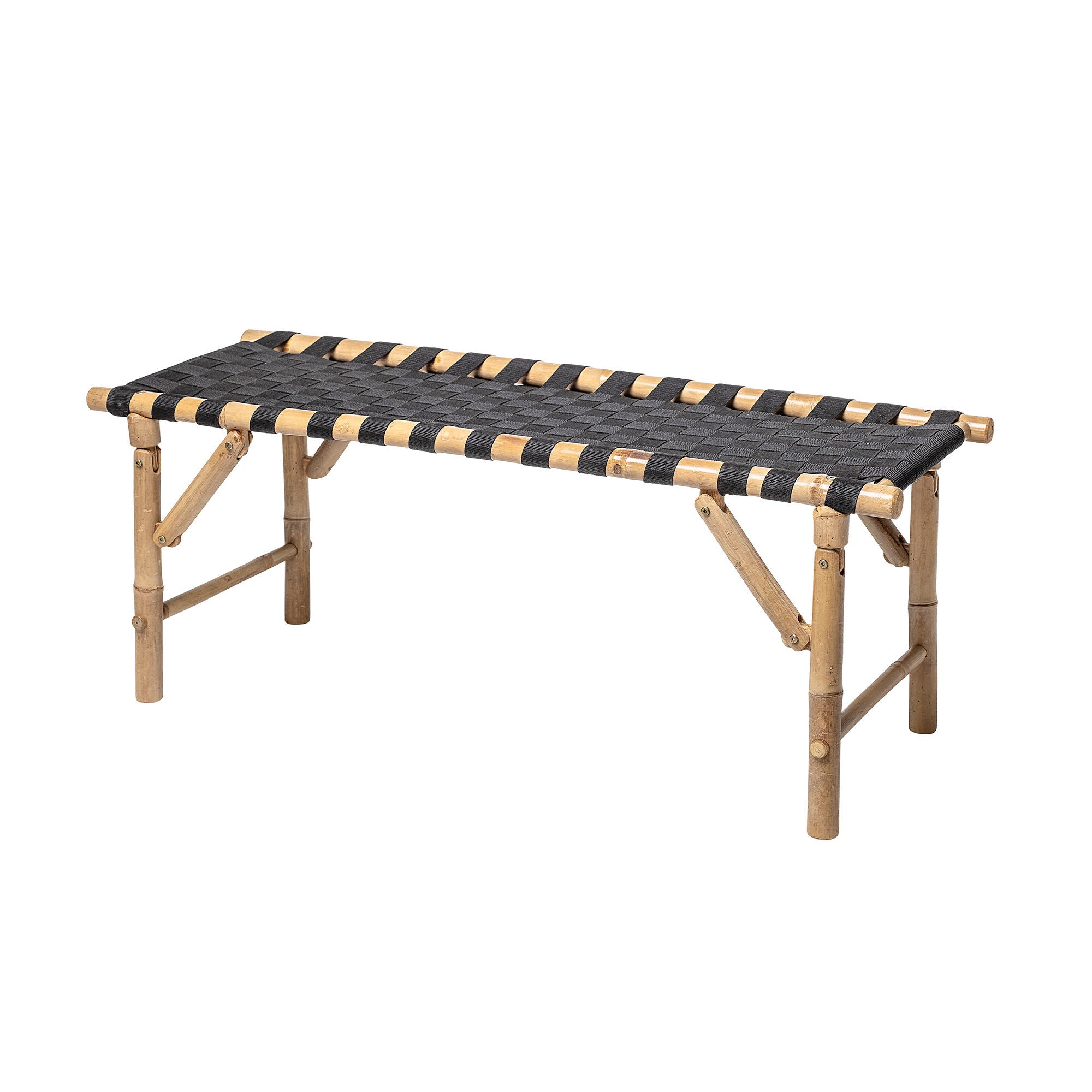 Bloomingville Vida Bench, Black, Bamboo