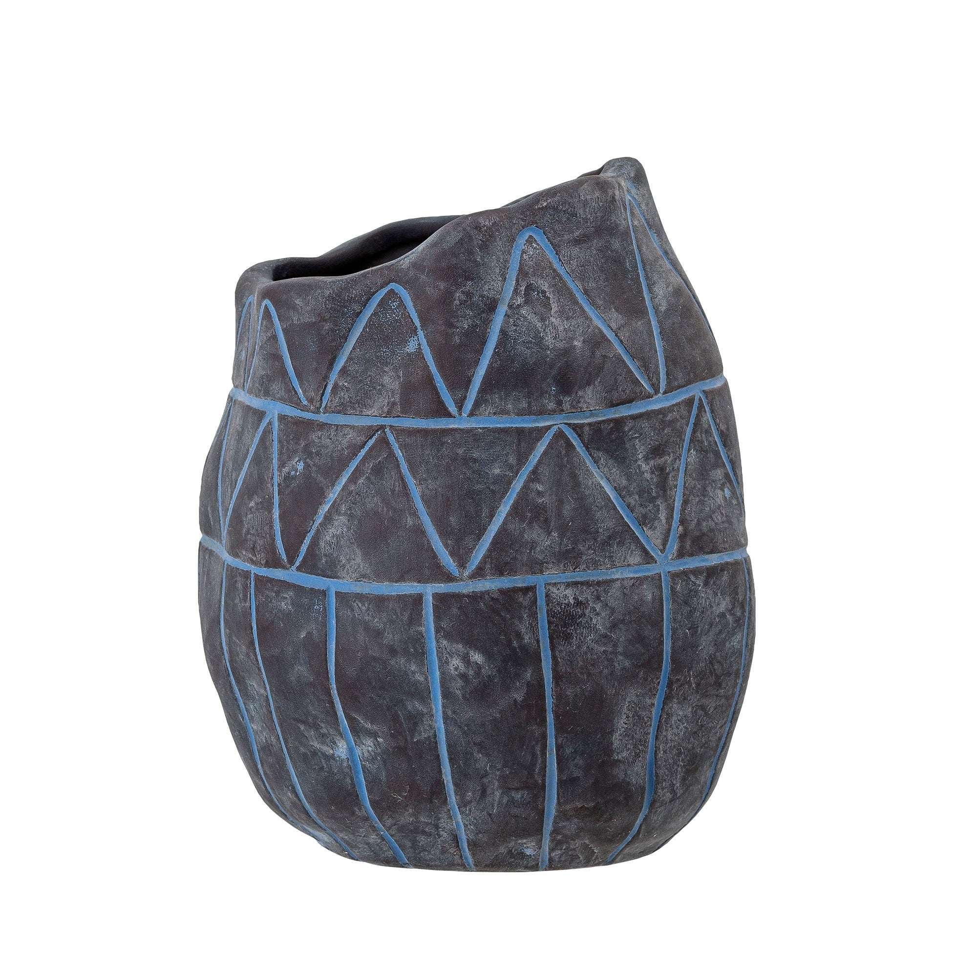 Creative Collection Ivo Deco Vase, Blue, keramic