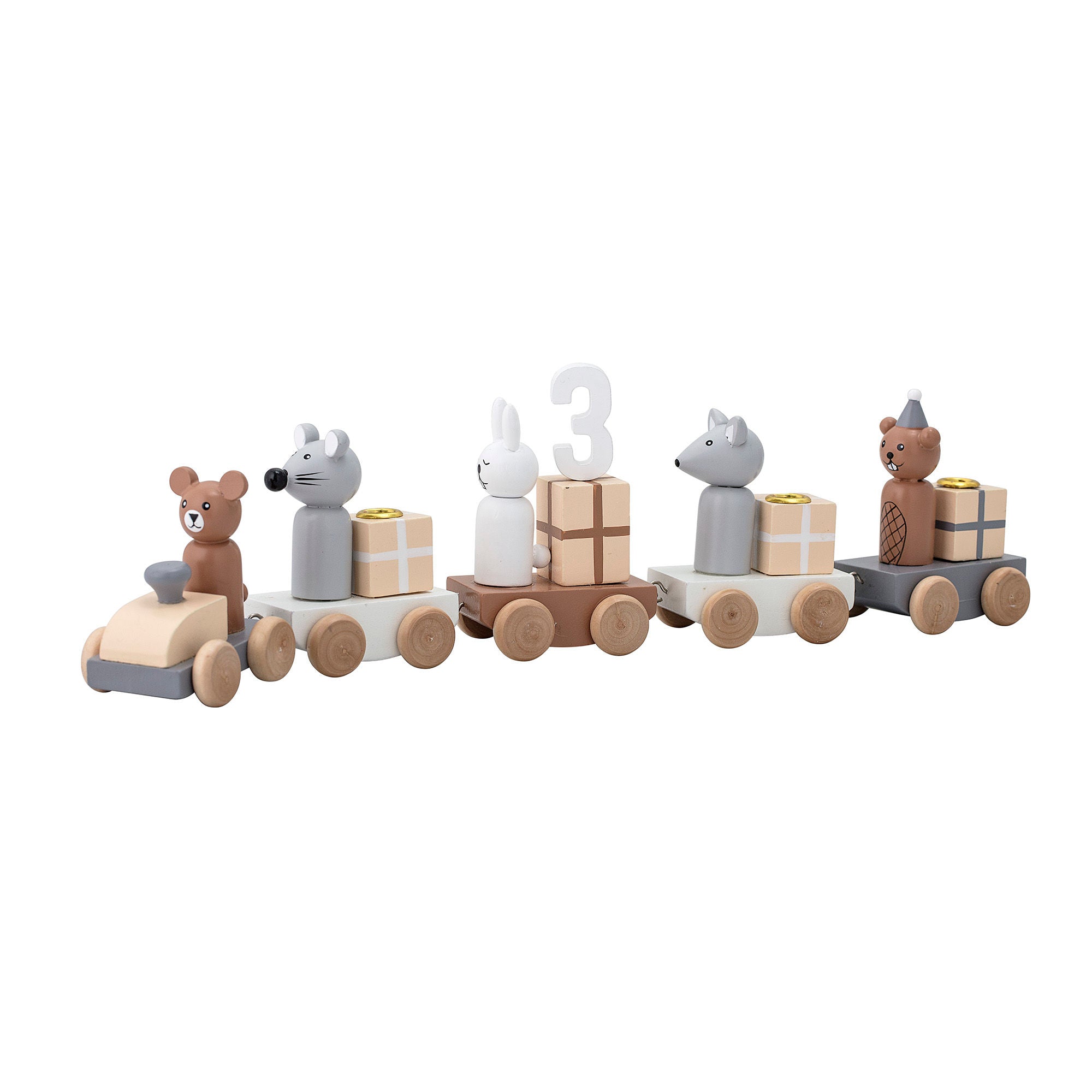 Bloomingville Mini Junaid Birthday Decoration, Brown, MDF