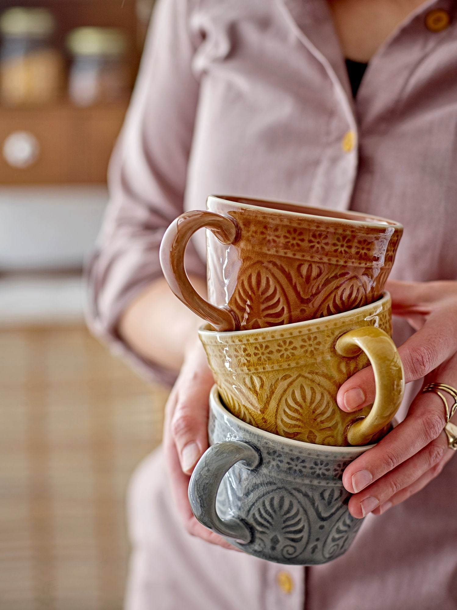 Bloomingville Rani Mug, Green, Stoneware