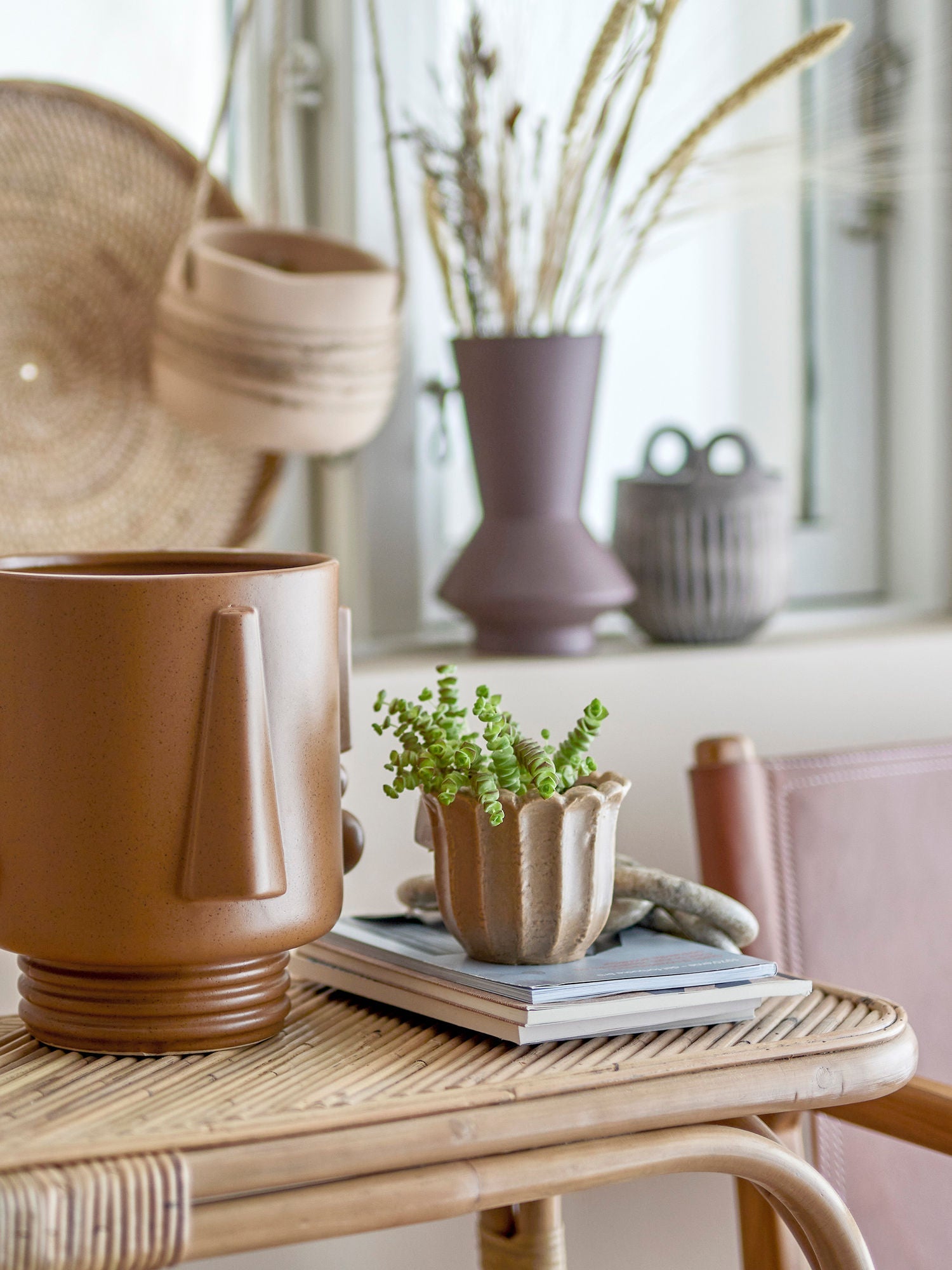 Bloomingville Guxim Flowerpot, Brown, Stoneware