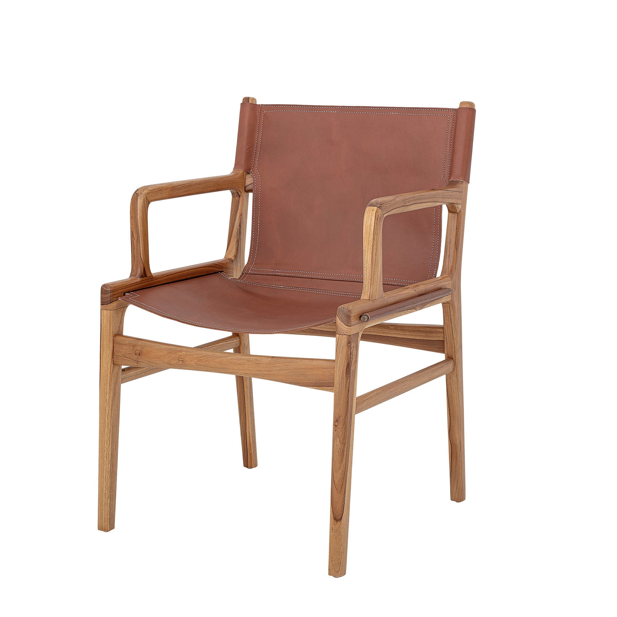 Bloomingville Ollie Lounge Chair, Brown, Leather
