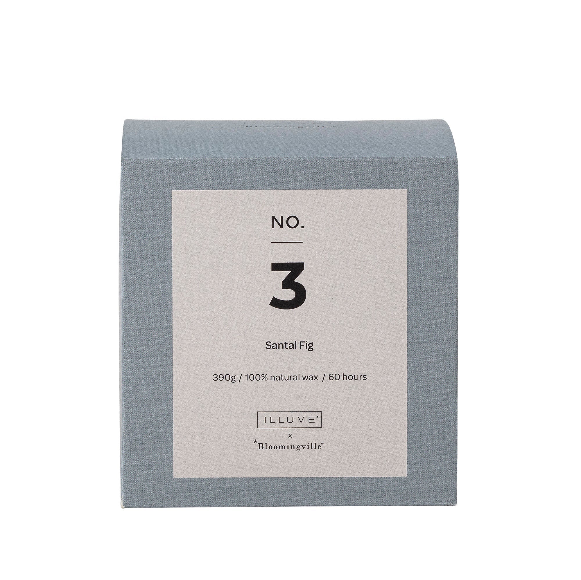 ILLUME X Bloomingville No.3-Santal FIG Candle, modrá, přírodní vosk