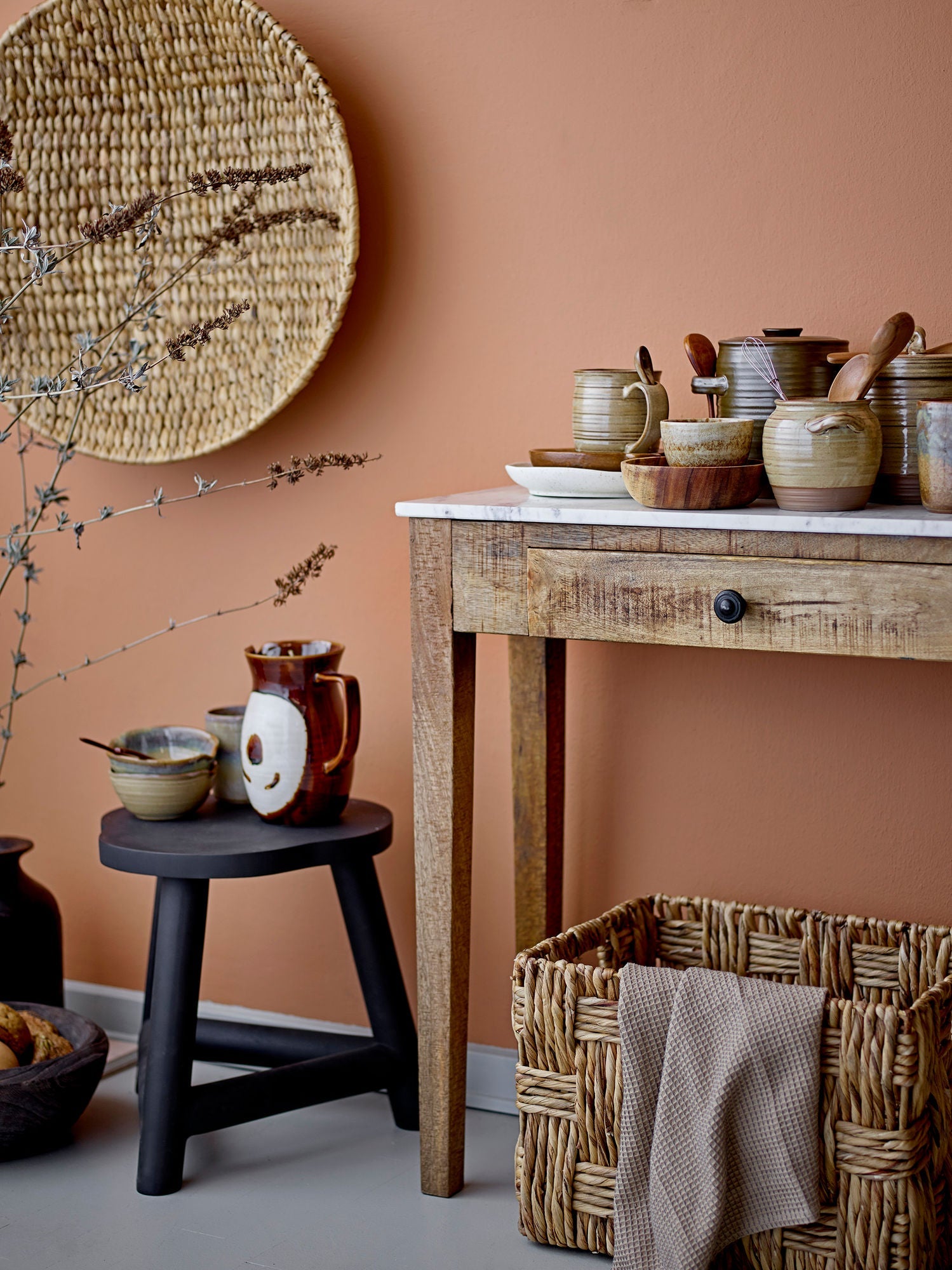 Kreativní sbírka Hauge Console Table, Brown, Marble