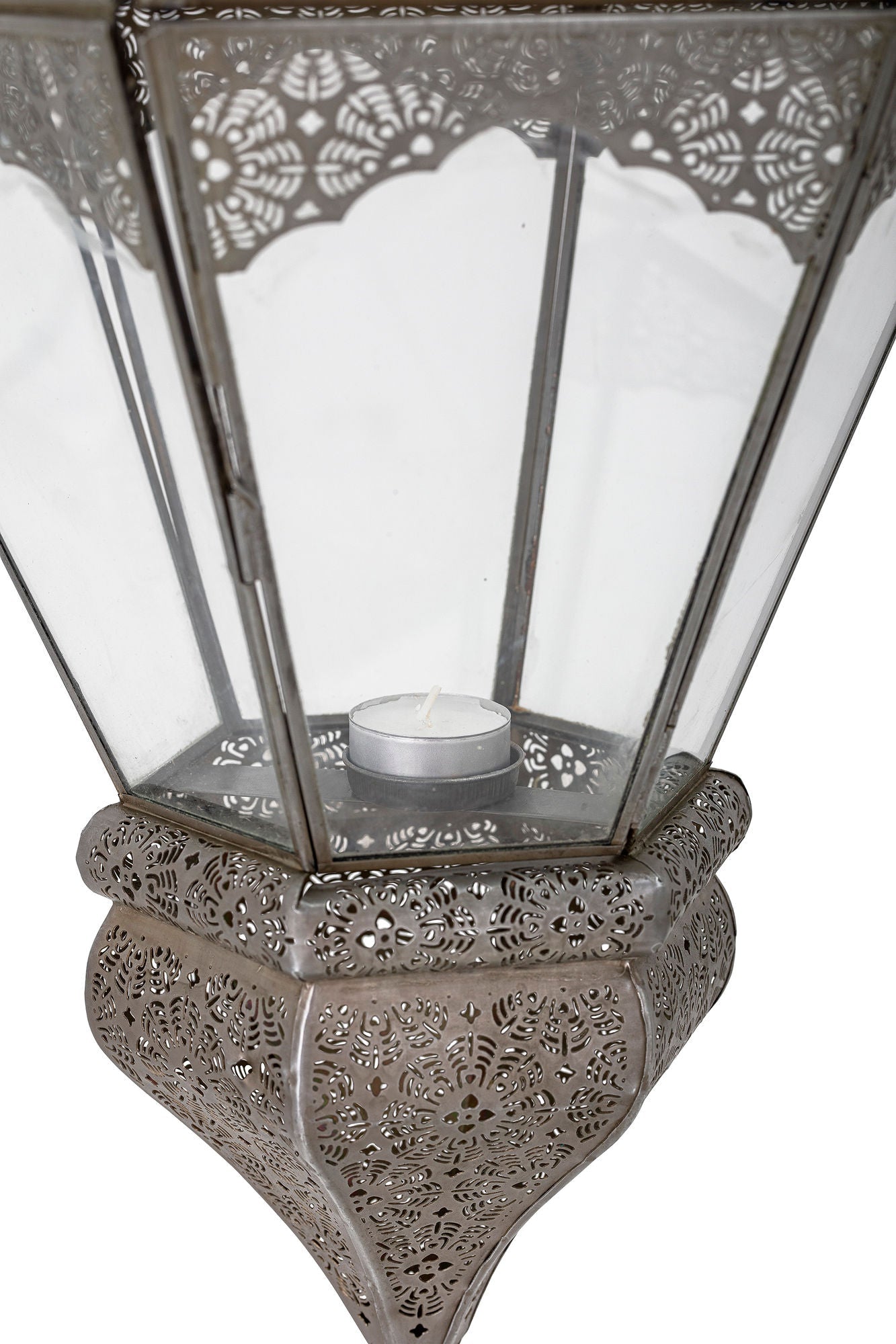 Bloomingville Isabell Lantern, šedá, sklo