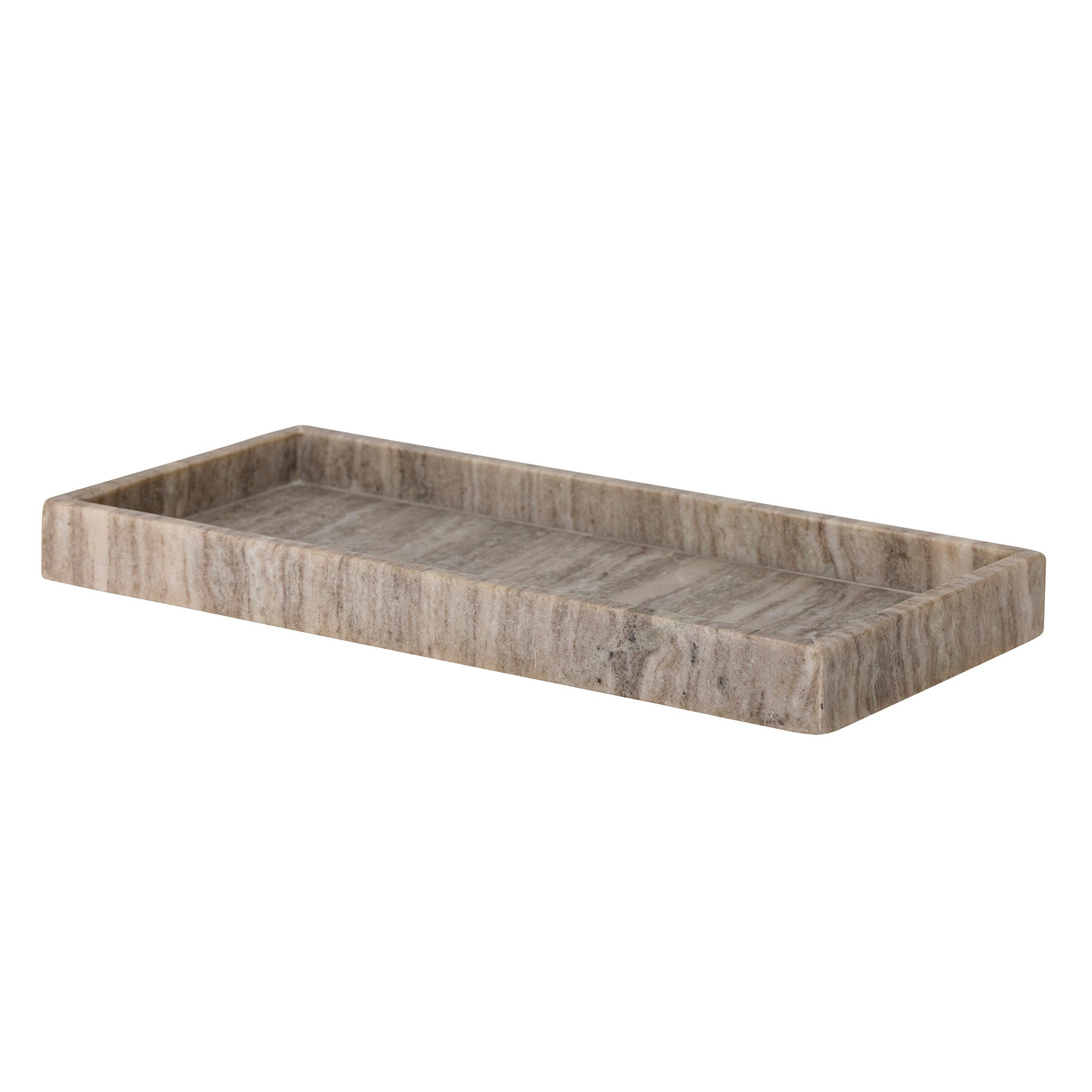 Bloomingville Majsa Tray, Brown, Marble