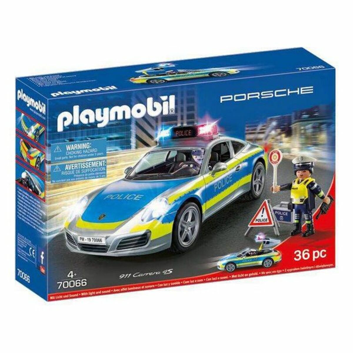 PlaySet Porsche 911 Carrera 4S Police Playmobil 70066 (36 ks)