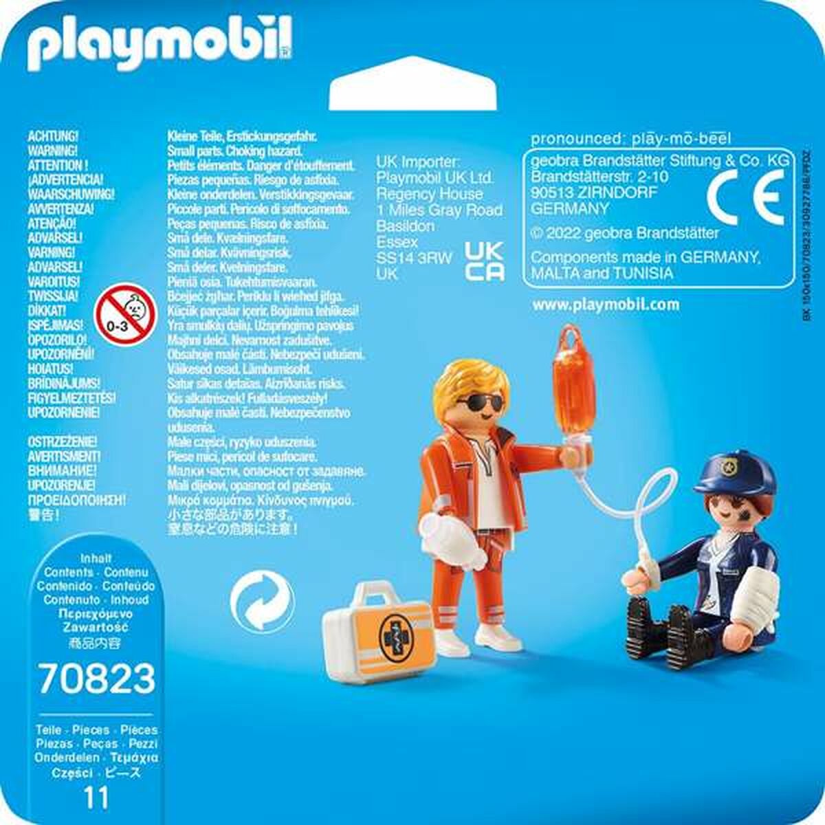 PlaySet PlayMobil 70823 Doktorský policista 70823 (11 ks)