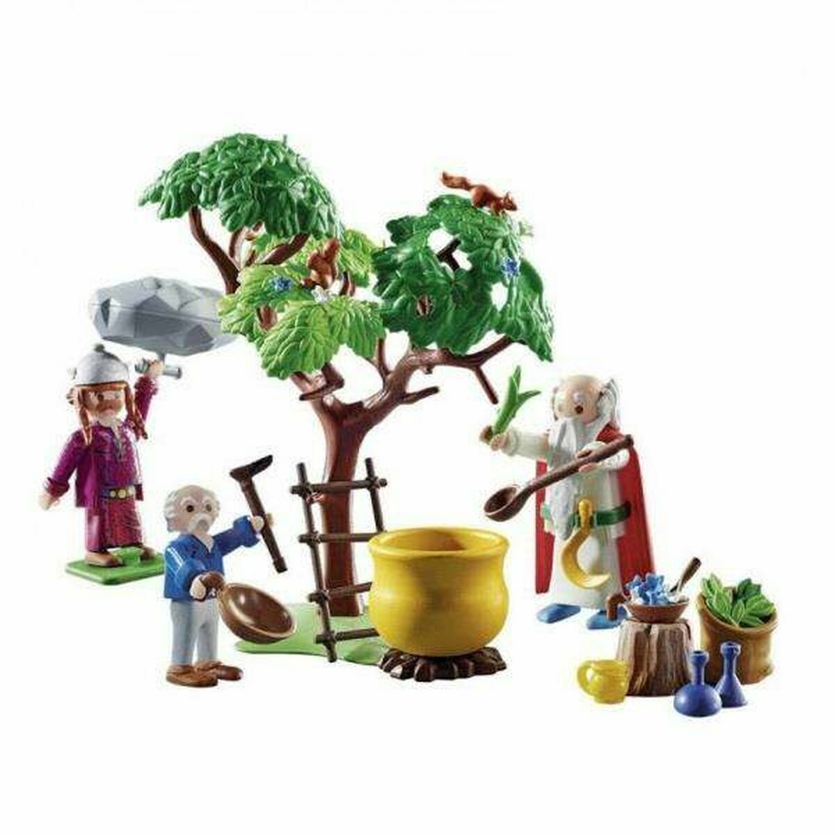 Playset Playmobil Getafix with the cauldron of Magic Potion Astérix