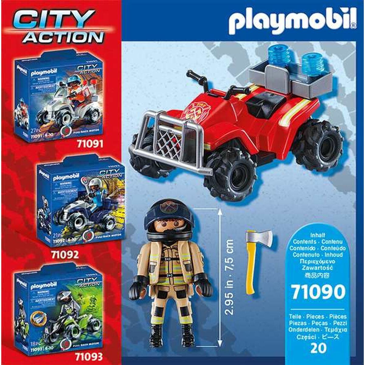 Hasiči akce PlaySet Playmobil City - Speed ​​Quad 71090