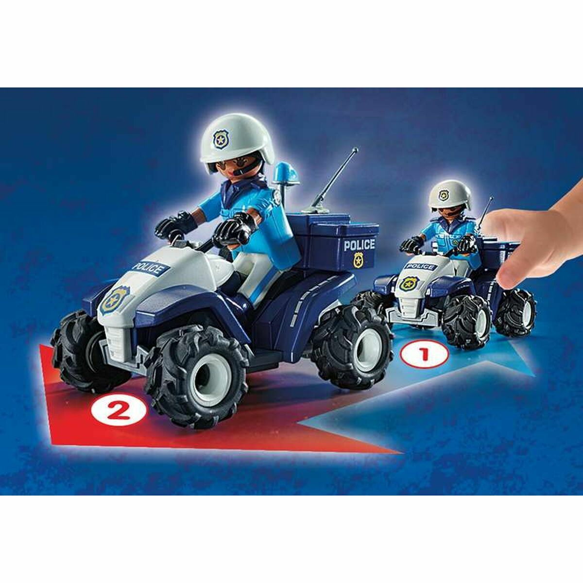 Vozidlo PlaySet Playmobil Speed ​​Quad City Action 71092 Policejní důstojník