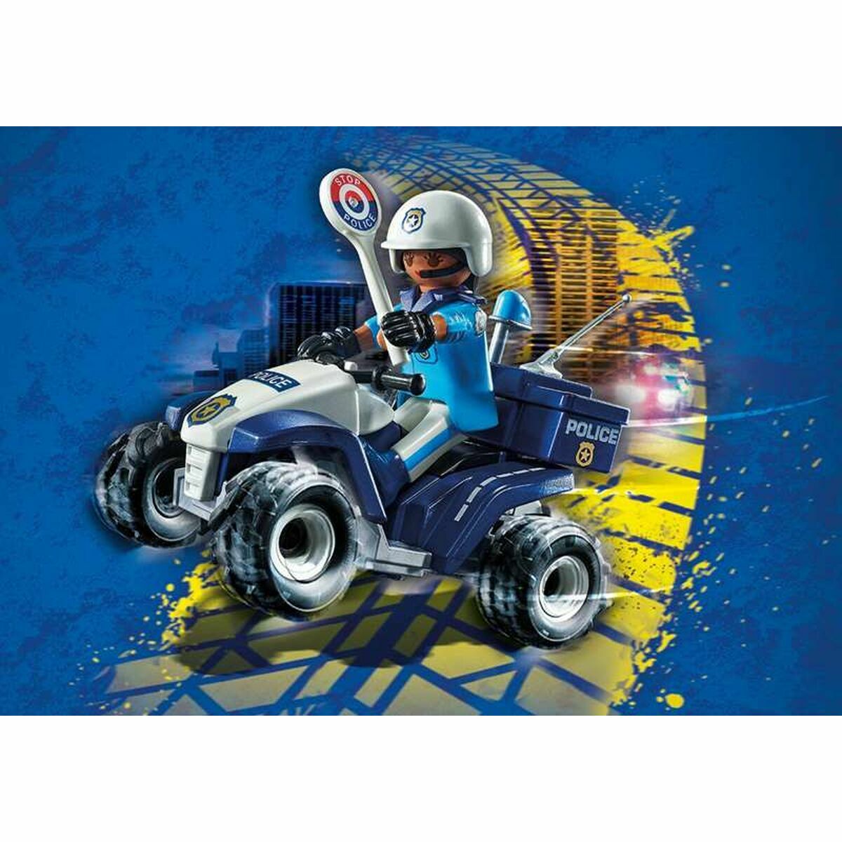 Vozidlo PlaySet Playmobil Speed ​​Quad City Action 71092 Policejní důstojník