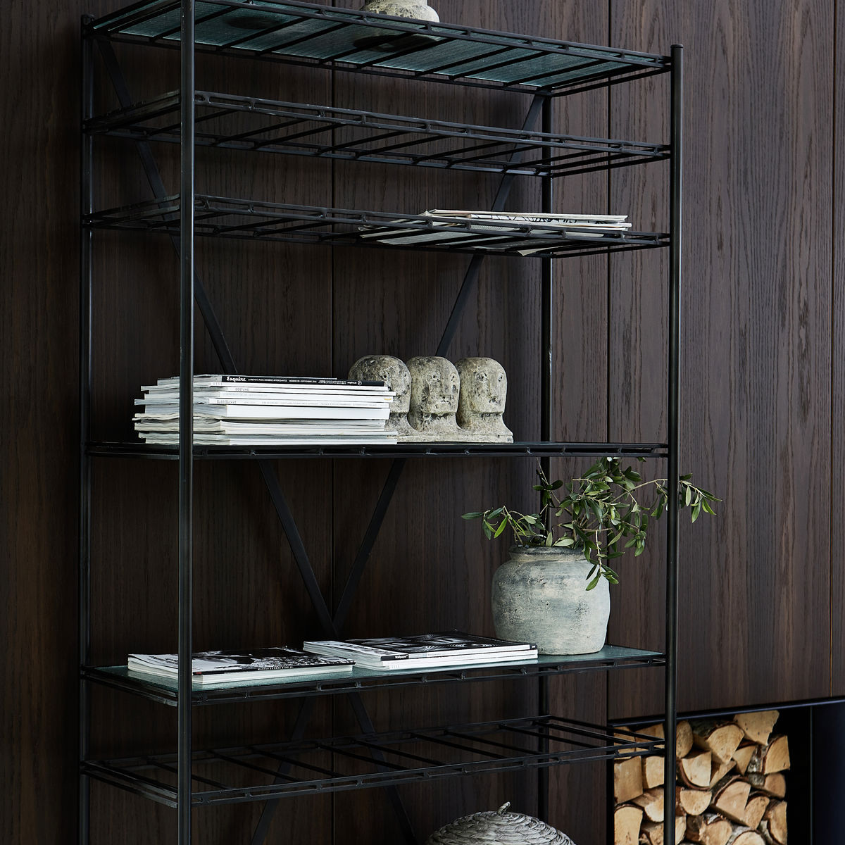 Jednotka House Doctor Shelving Unit, Hdgany, černá