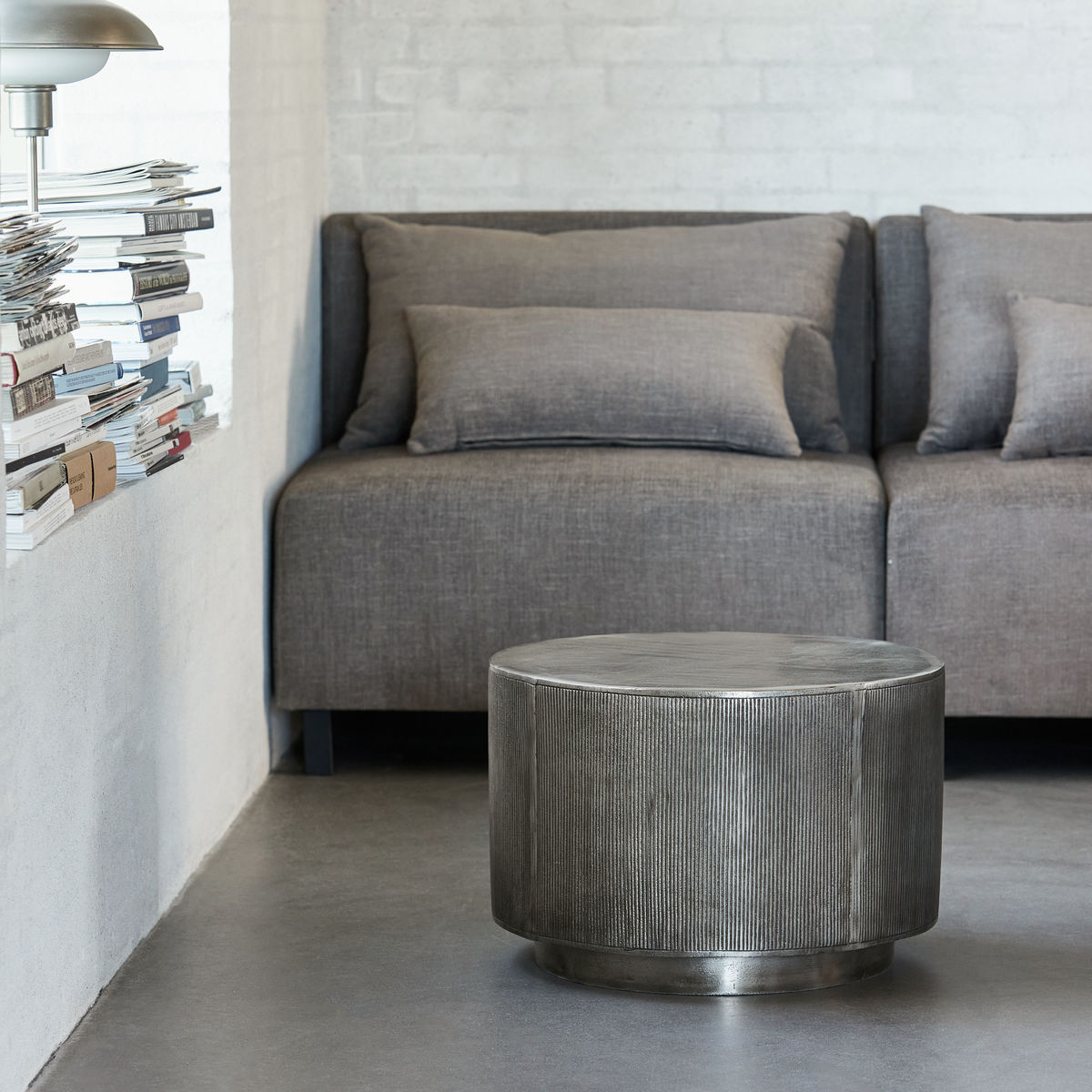 House Doctor Coffee table, HDRota, Brushed silver finish