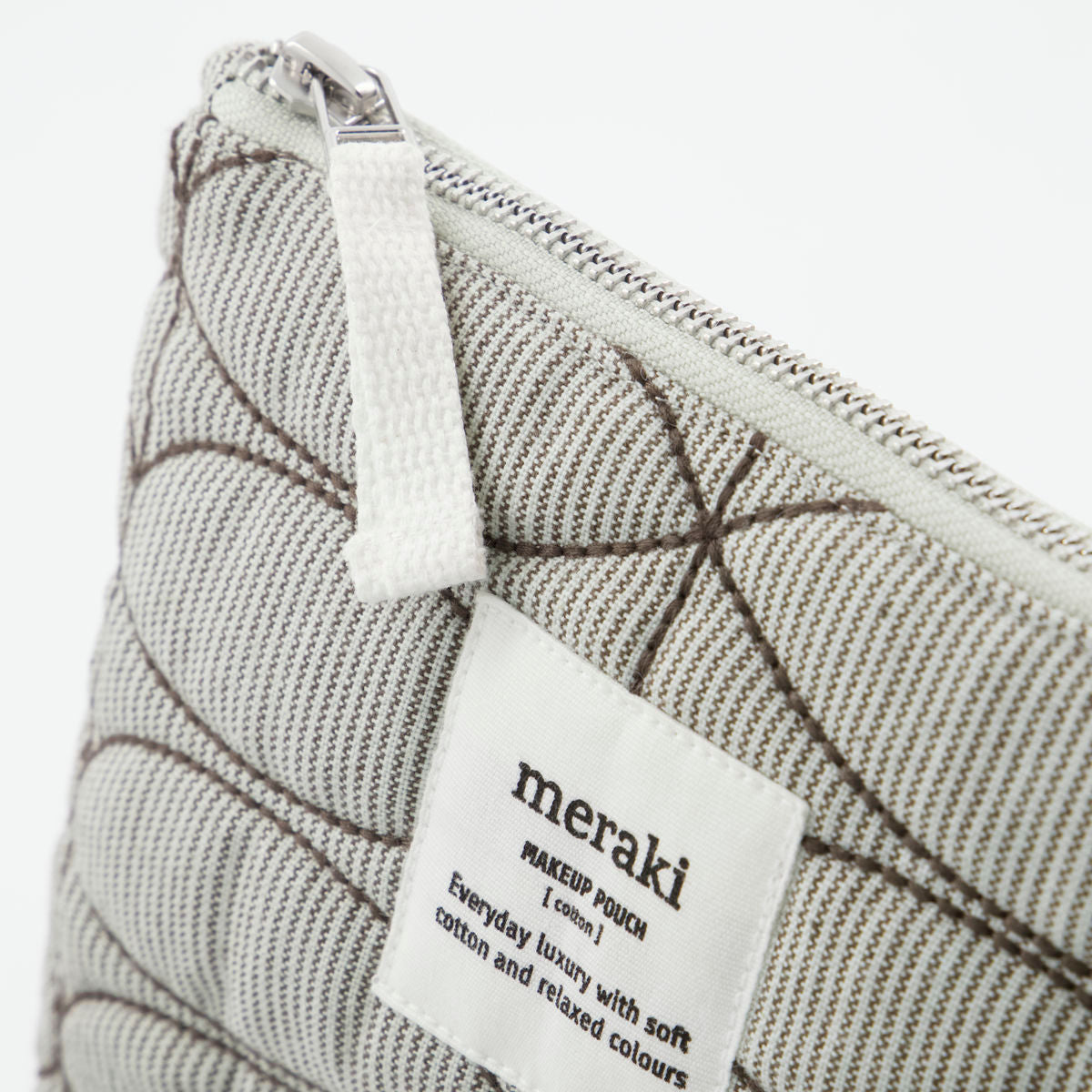 Meraki make -up pouch, Mkmentha, světle šedá/armáda zelená