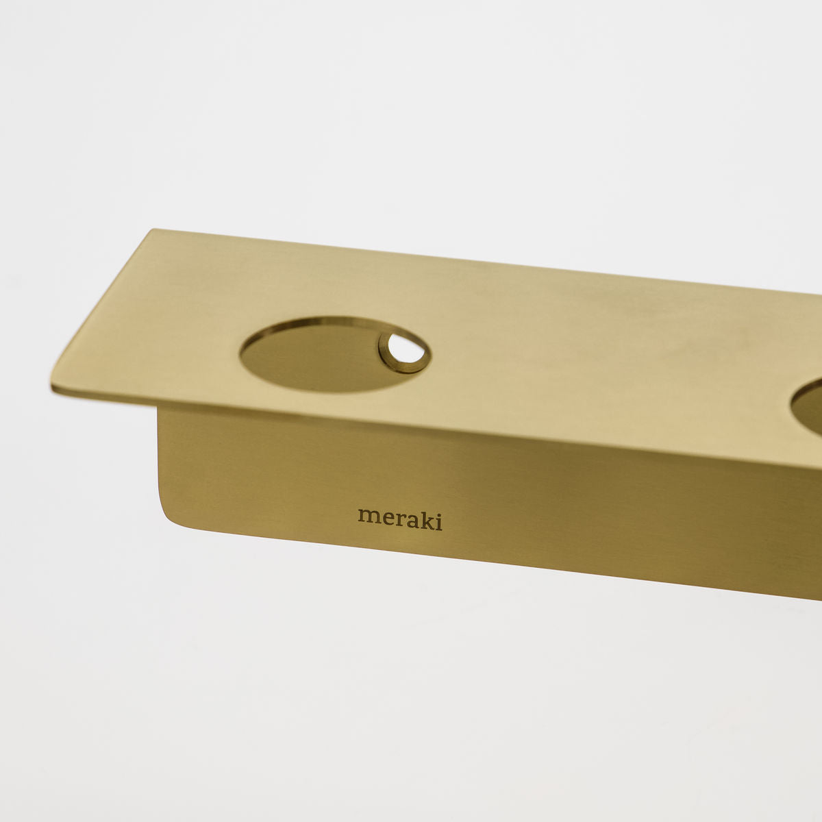 Meraki Bottle hanger with hooks, Brushed brass finish