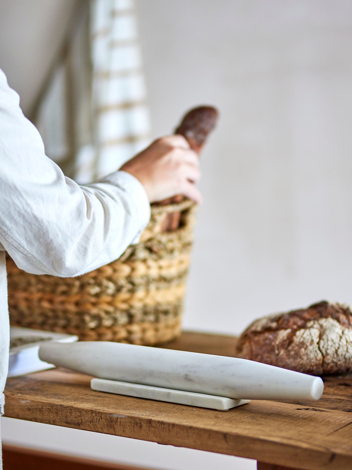 Kreativní kolekce Filippa Rolling Pin, White, Marble