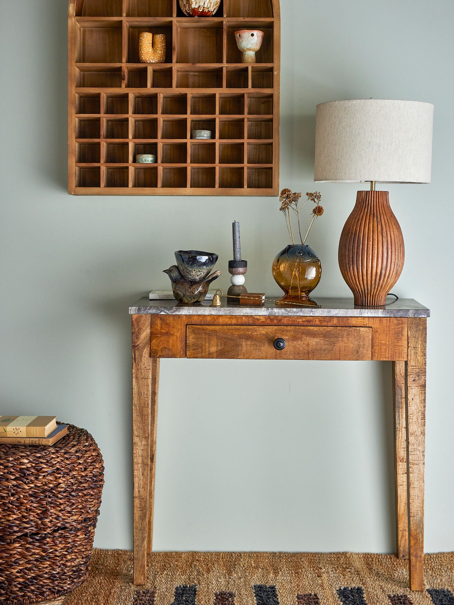 Kreativní sbírka Hauge Console Table, Brown, Marble