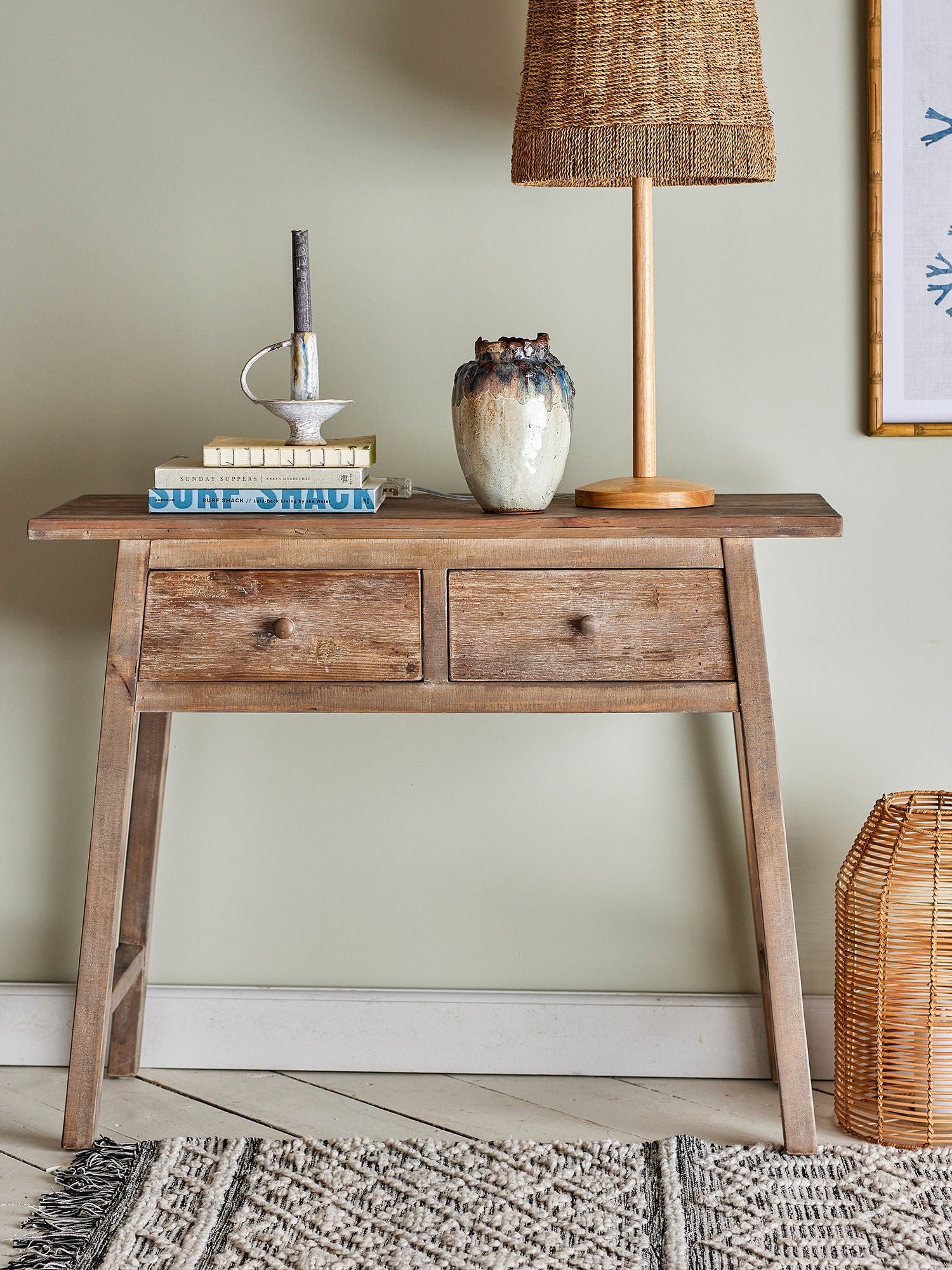 Creative Collection Camden Console Table, Nature, Reclaimed Pine Wood