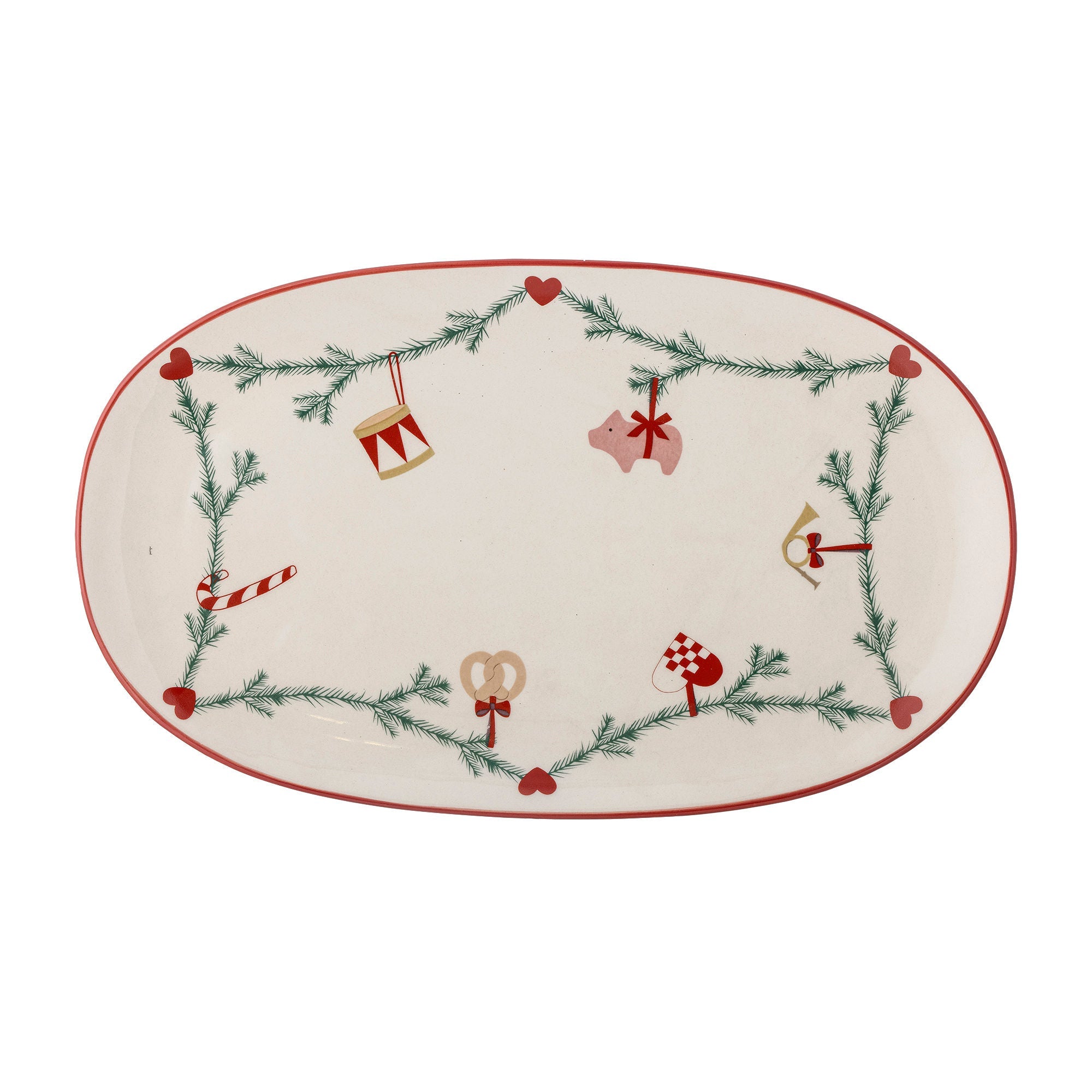 Bloomingville Yule Serving Plate, Nature, Stoneware