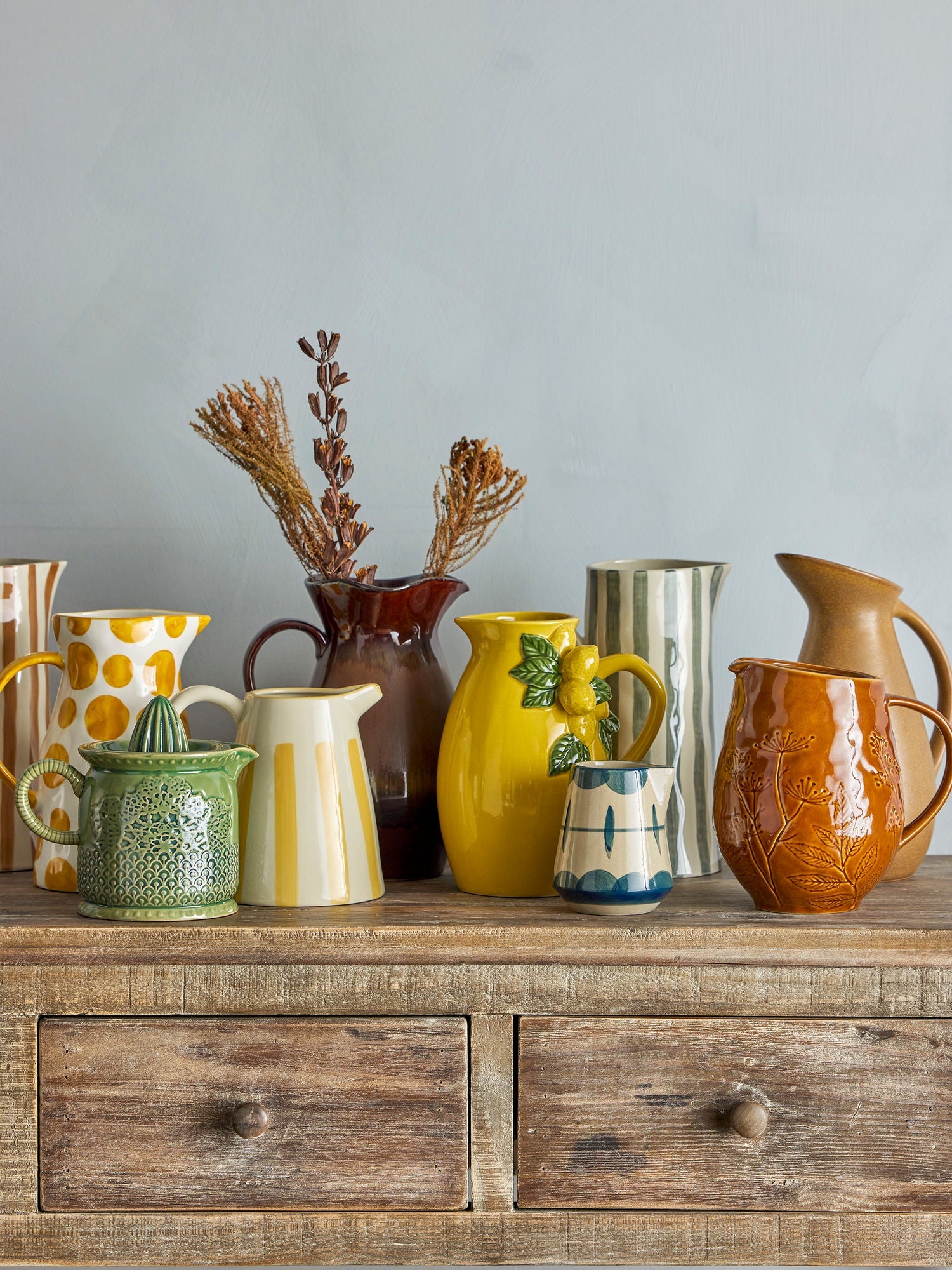 Kreativní sbírka alium mléko Jug & Sugar Bowl, Blue, Stoneware