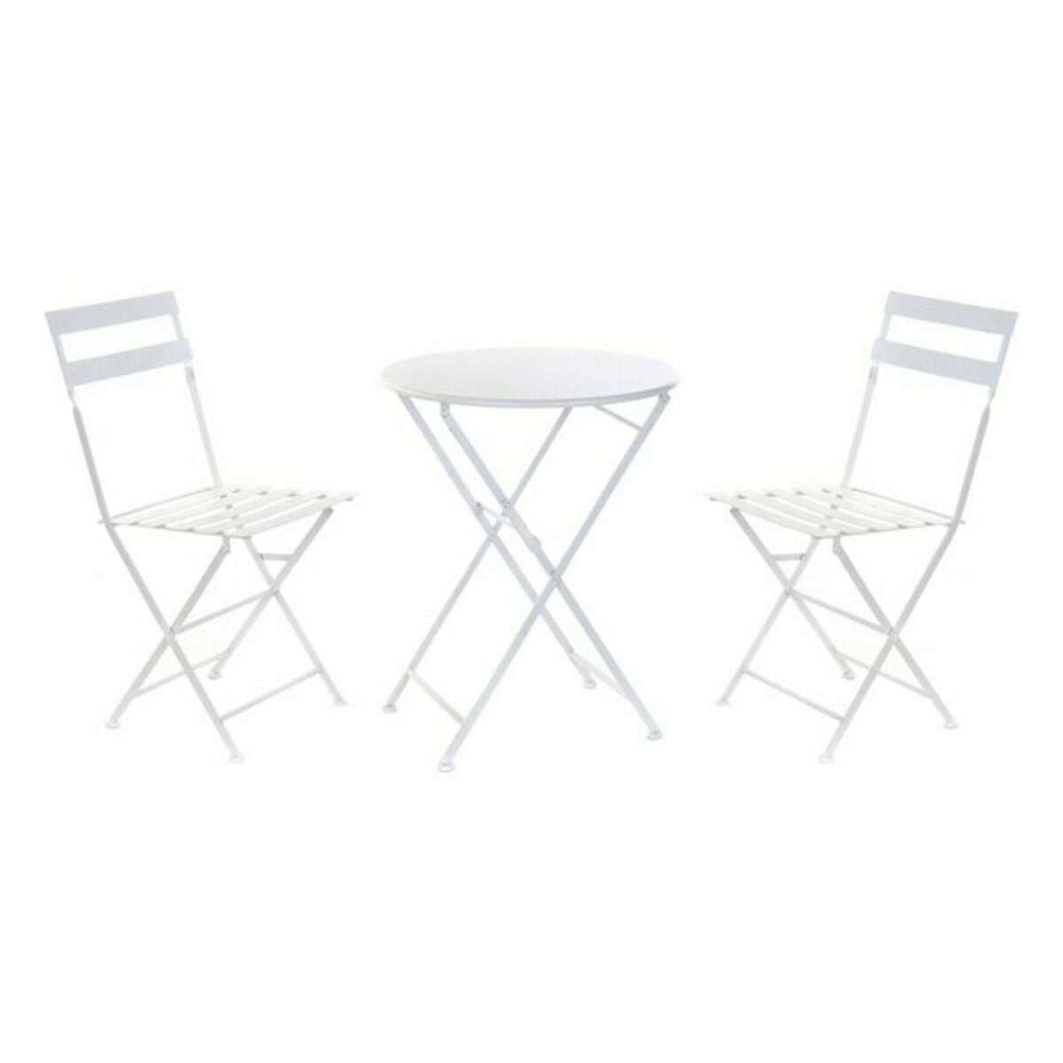 Sada stolu s 2 židlemi DKD Home Decor White White 80 cm 60 x 60 x 70 cm (3