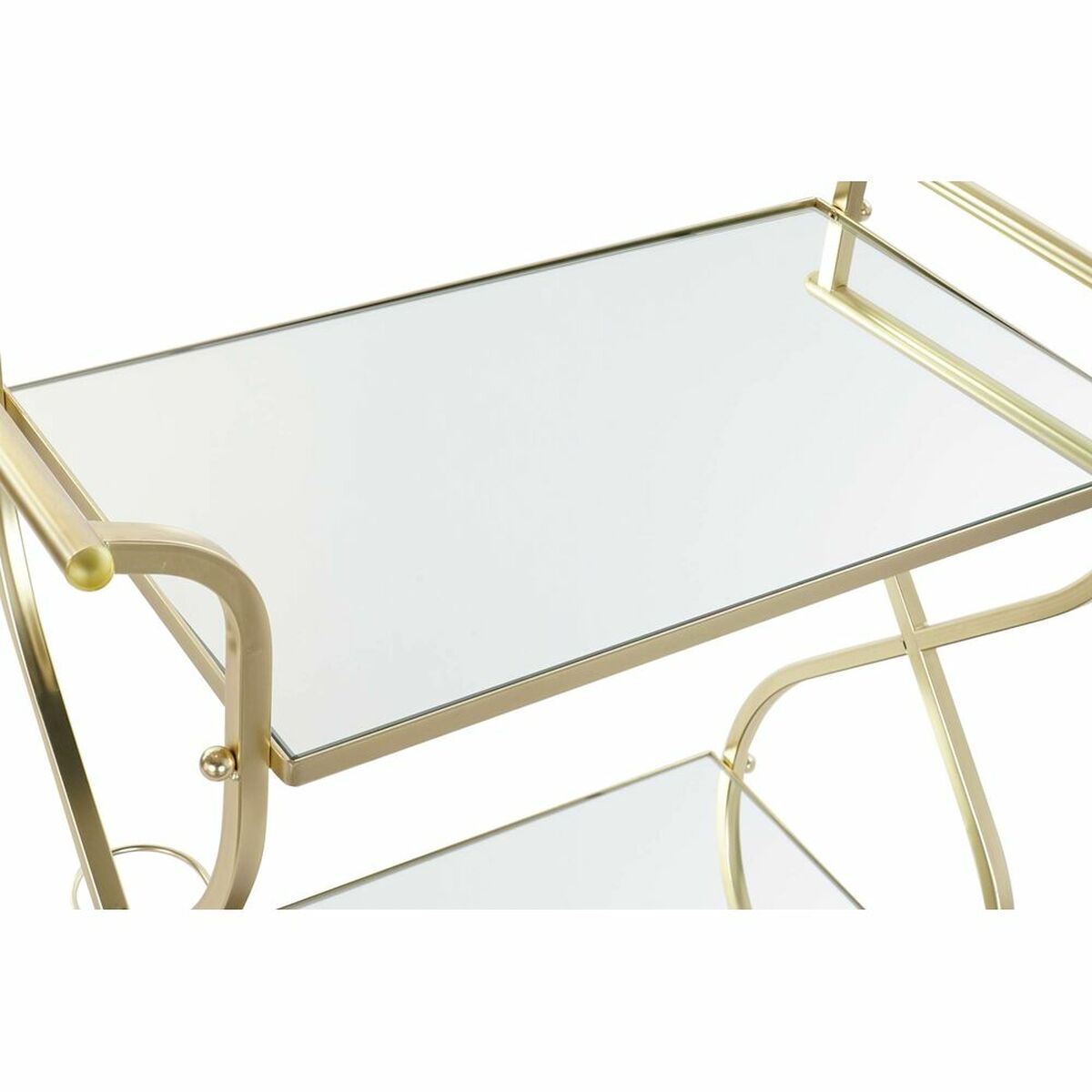 Serving Trolley DKD Home Decor Golden Steel Mirror 70 x 36,5 x 83 cm