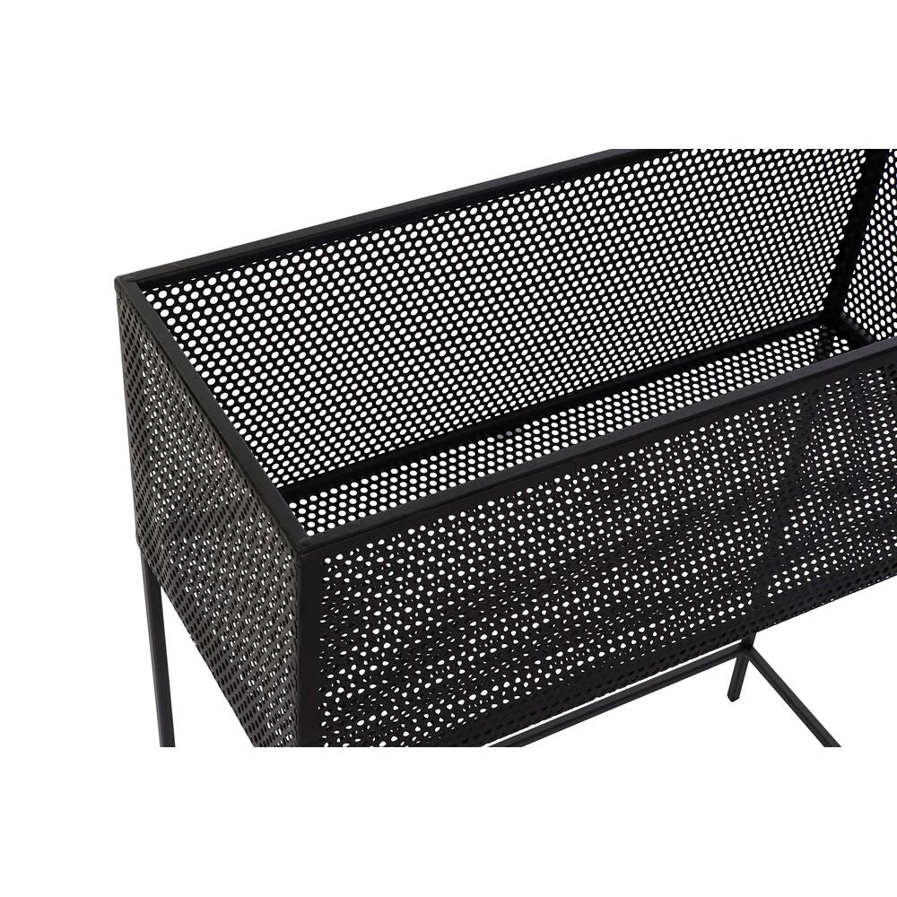 Planter DKD Home Decor Black Metal Loft (60 x 25 x 70 cm)