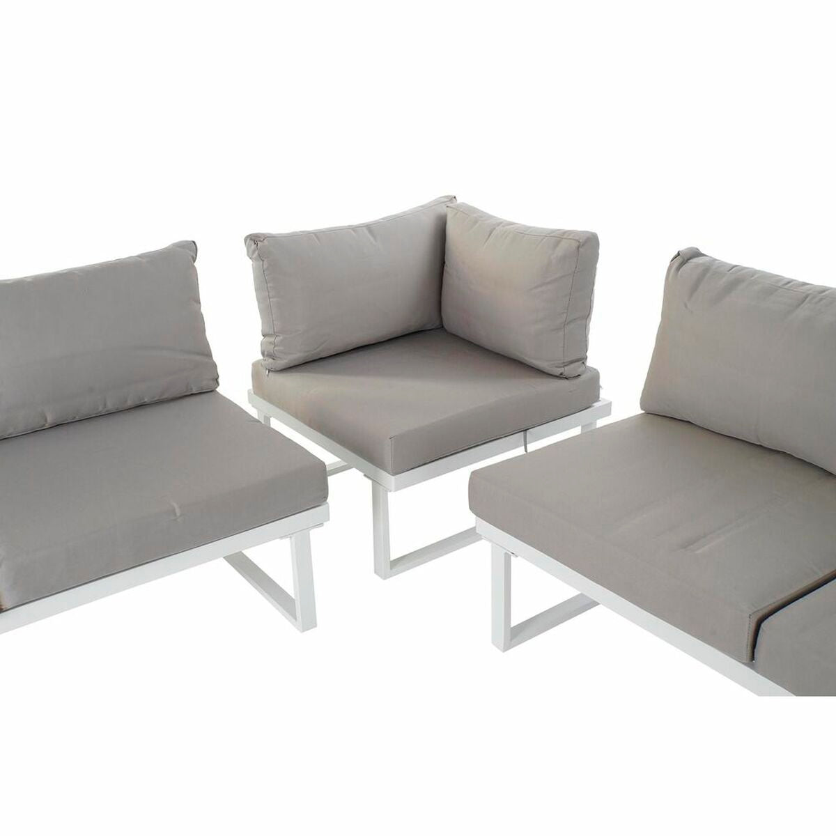 Garden sofa DKD Home Decor Grey Resin Steel 231 x 219 x 74 cm 231 x